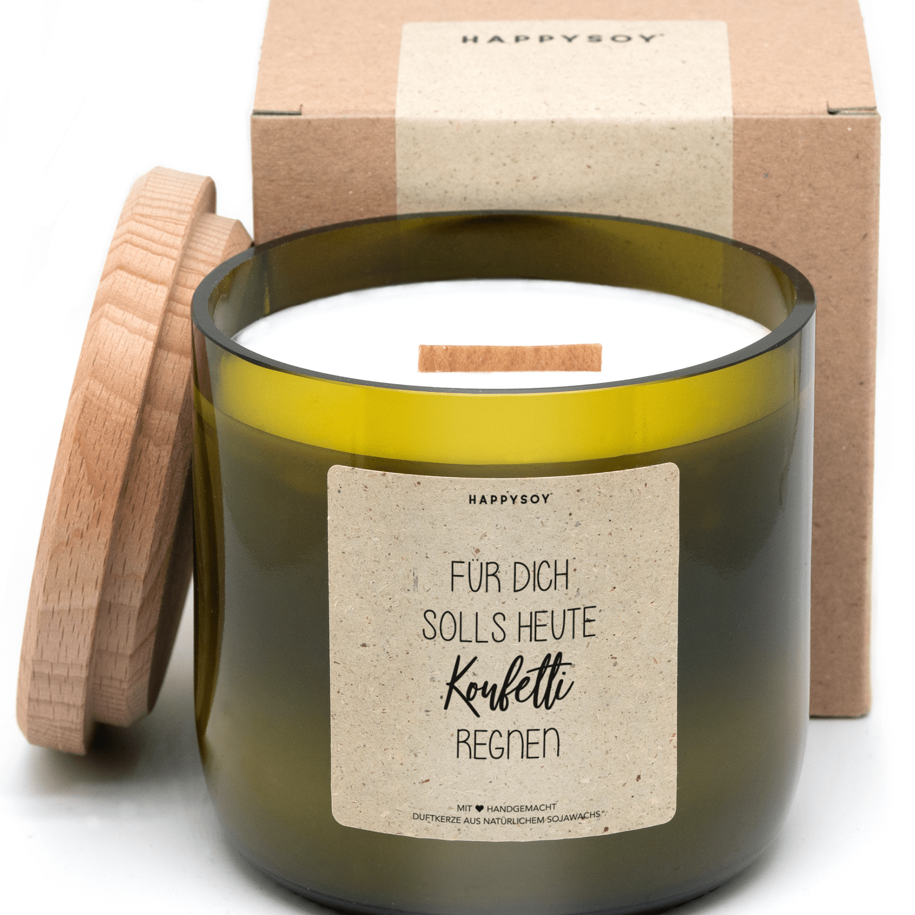 Duftkerze - Für dich solls heute Konfetti regnen - Happysoy®