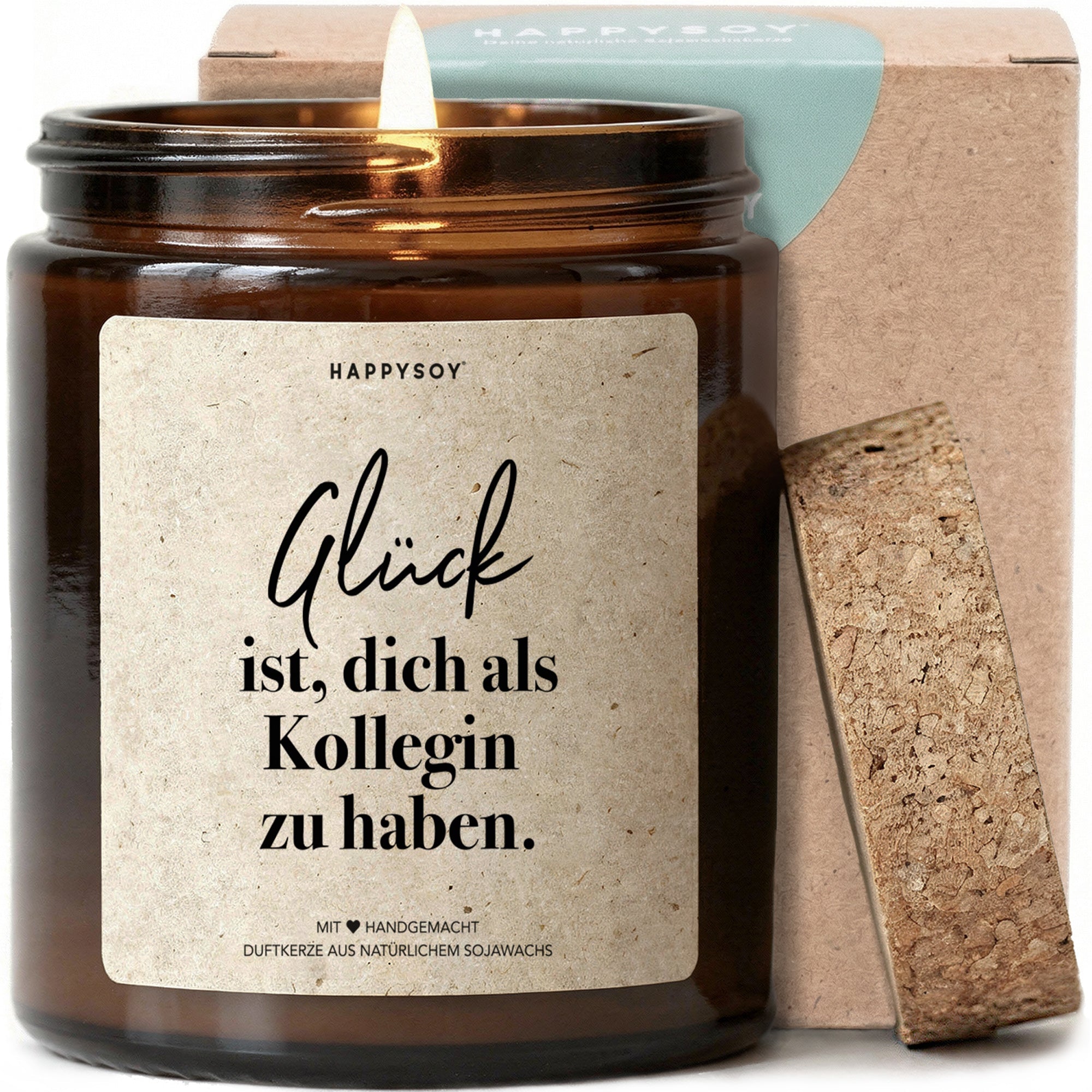 Duftkerze - Glück ist, dich als Kollegin zu haben. - Happysoy®
