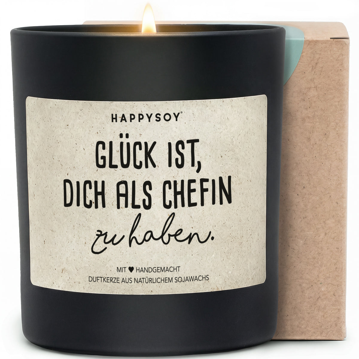 Duftkerze - Glück ist, dich als Chefin zu haben. - Happysoy®