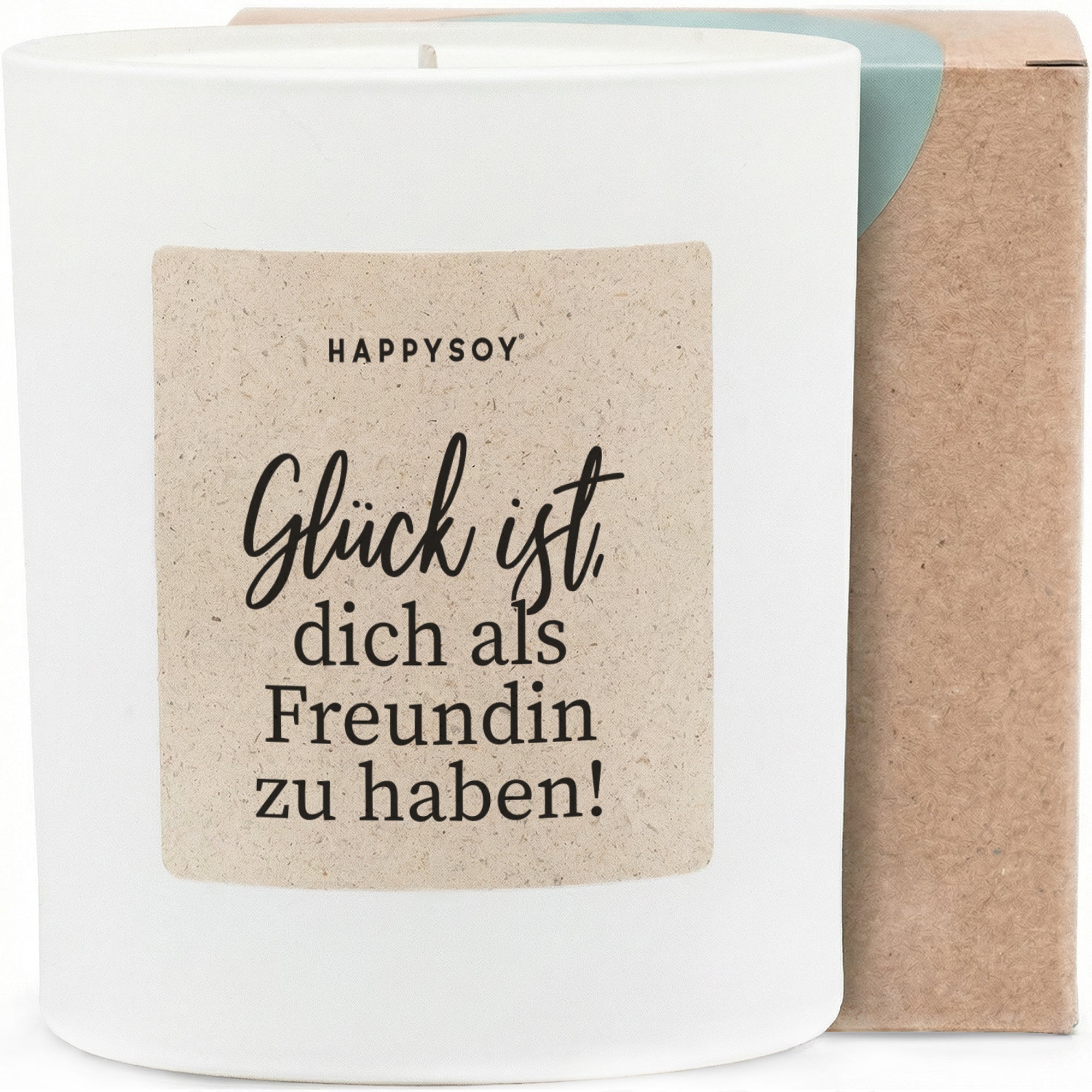 Duftkerze - Glück ist, dich als Freundin zu haben! - Happysoy®