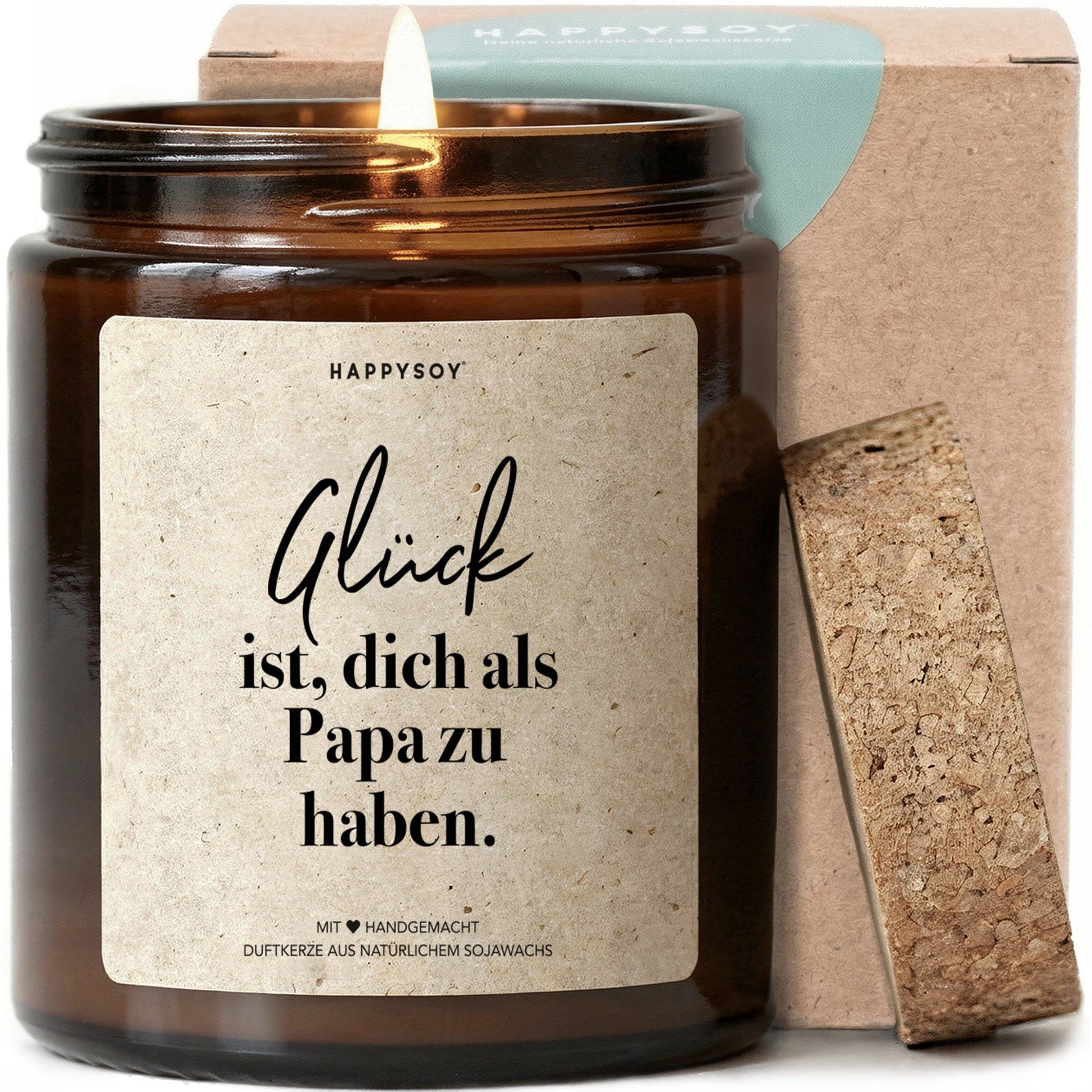 Duftkerze - Glück ist, dich als Papa zu haben. - Happysoy®