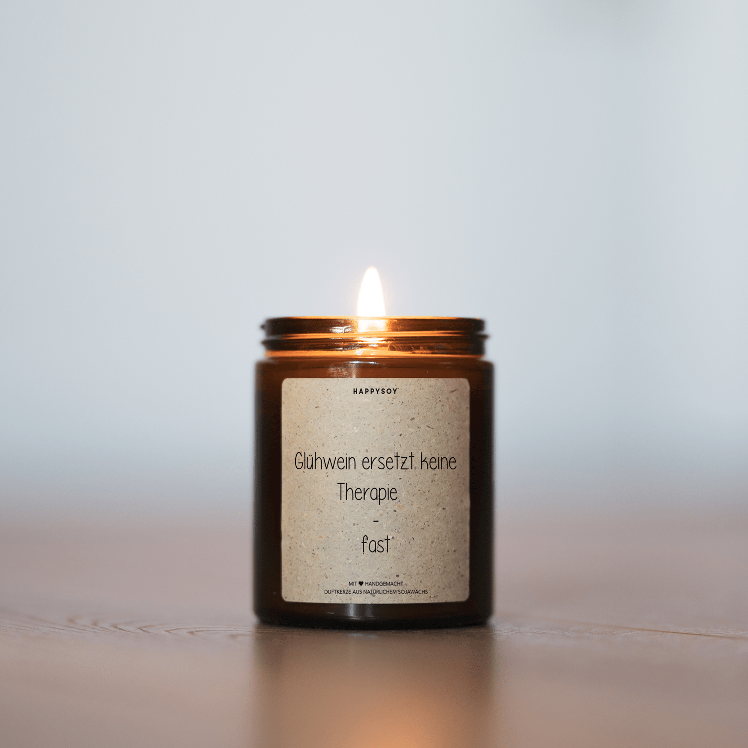 Duftkerze - Glühwein ersetzt keine Therapie - fast - Happysoy®