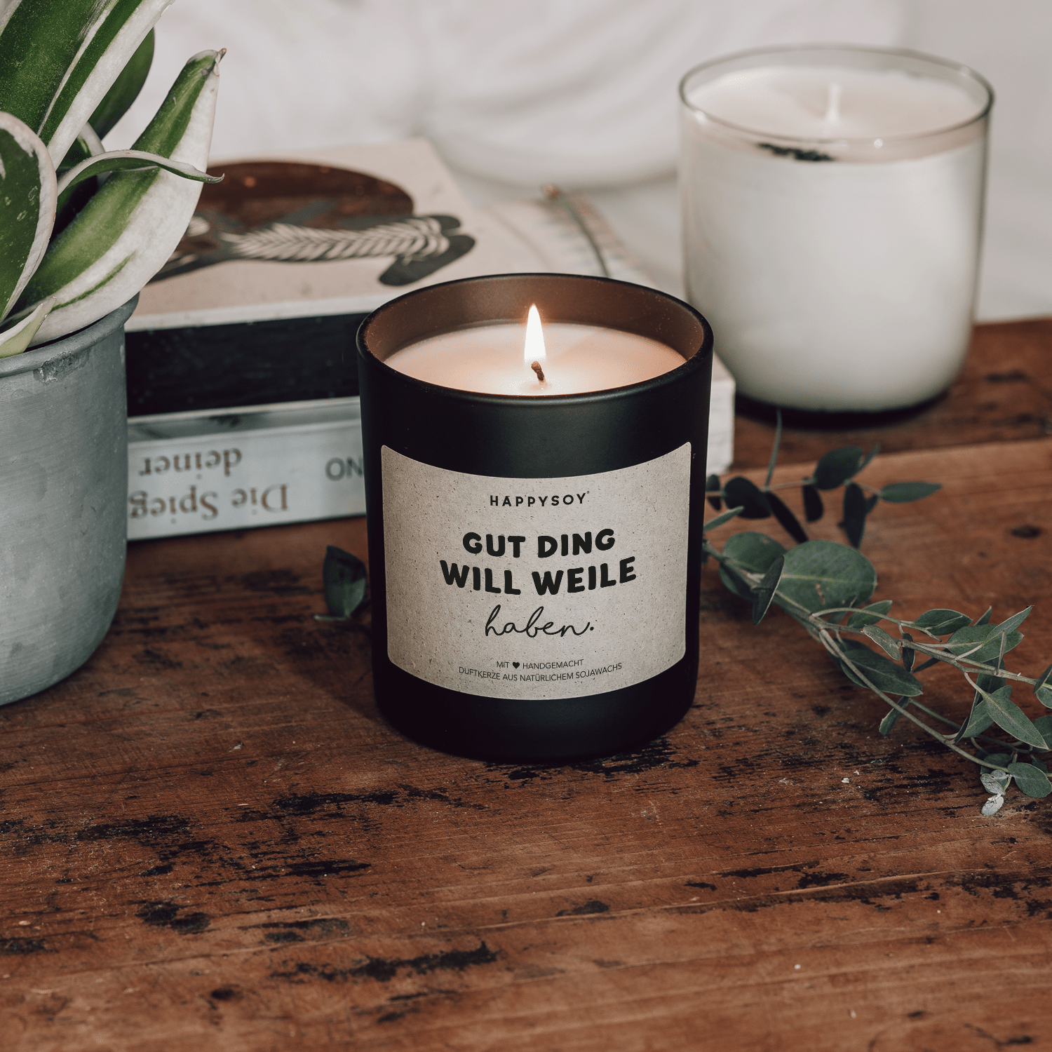 Duftkerze - gut Ding will Weile haben - Happysoy®