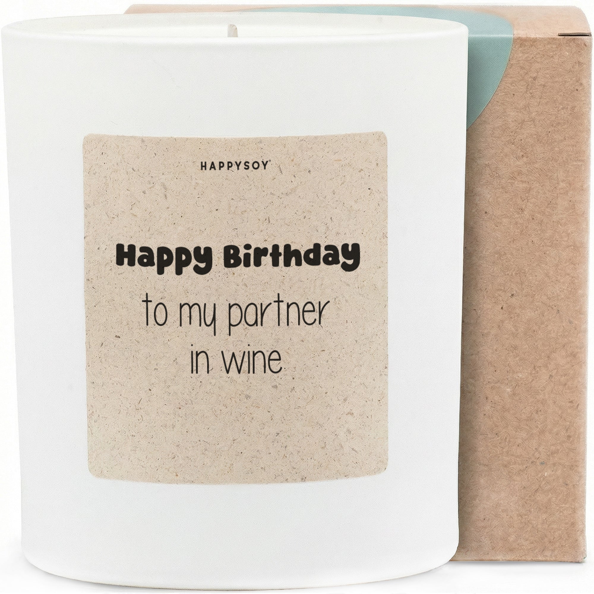 Duftkerze - Happy Birthday in wine to my partner - Happysoy®