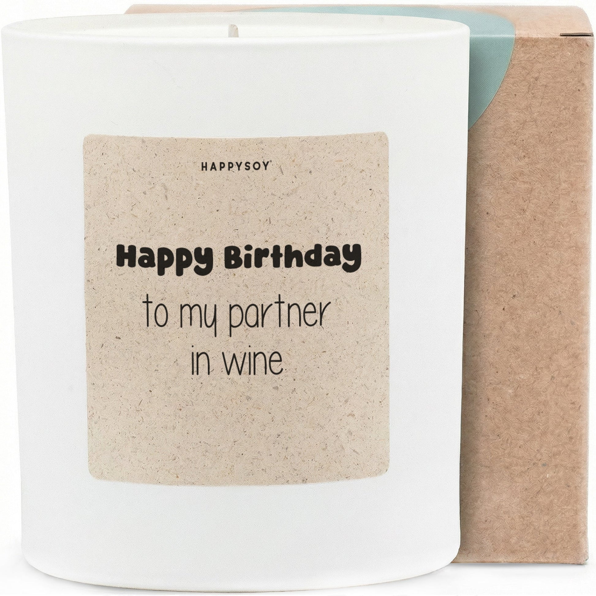 Duftkerze - Happy Birthday in wine to my partner - Happysoy®