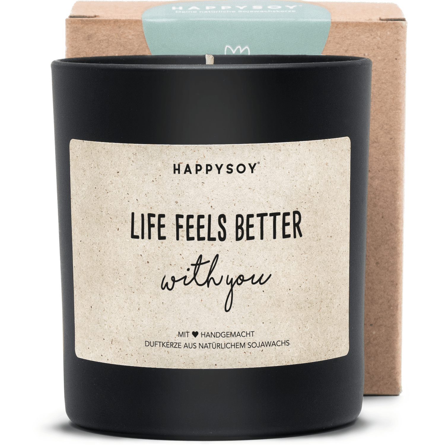 Duftkerze - HAPPYSOY LIFE FEELS BETTER with you - Happysoy®