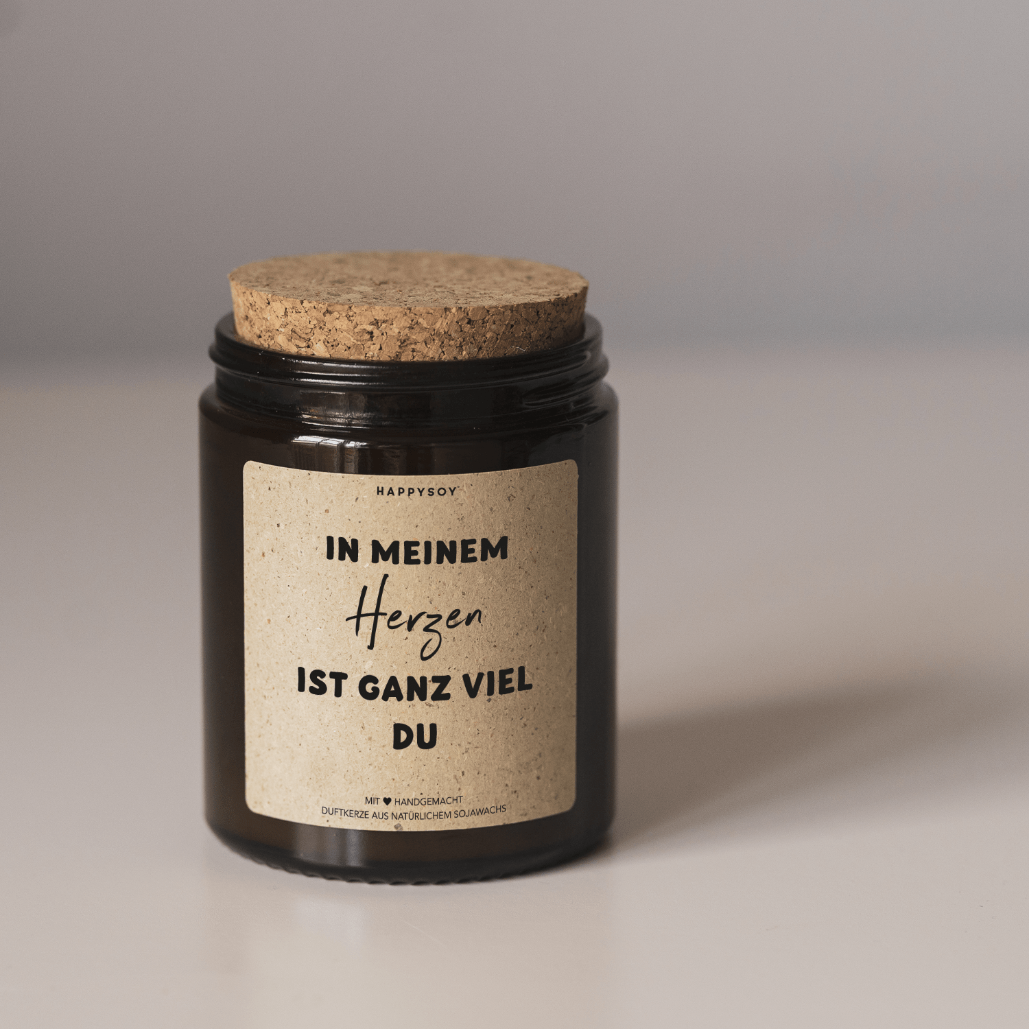 Duftkerze - IN MEINEM Herzen IST GANZ VIEL DU - Happysoy®