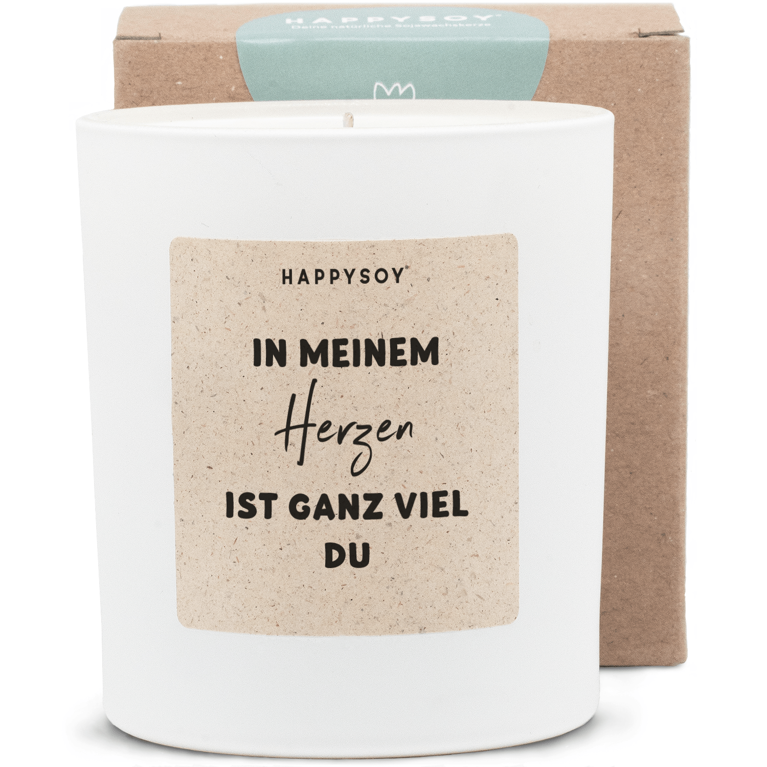 Duftkerze - in meinem Herzen ist ganz viel DU - Happysoy®