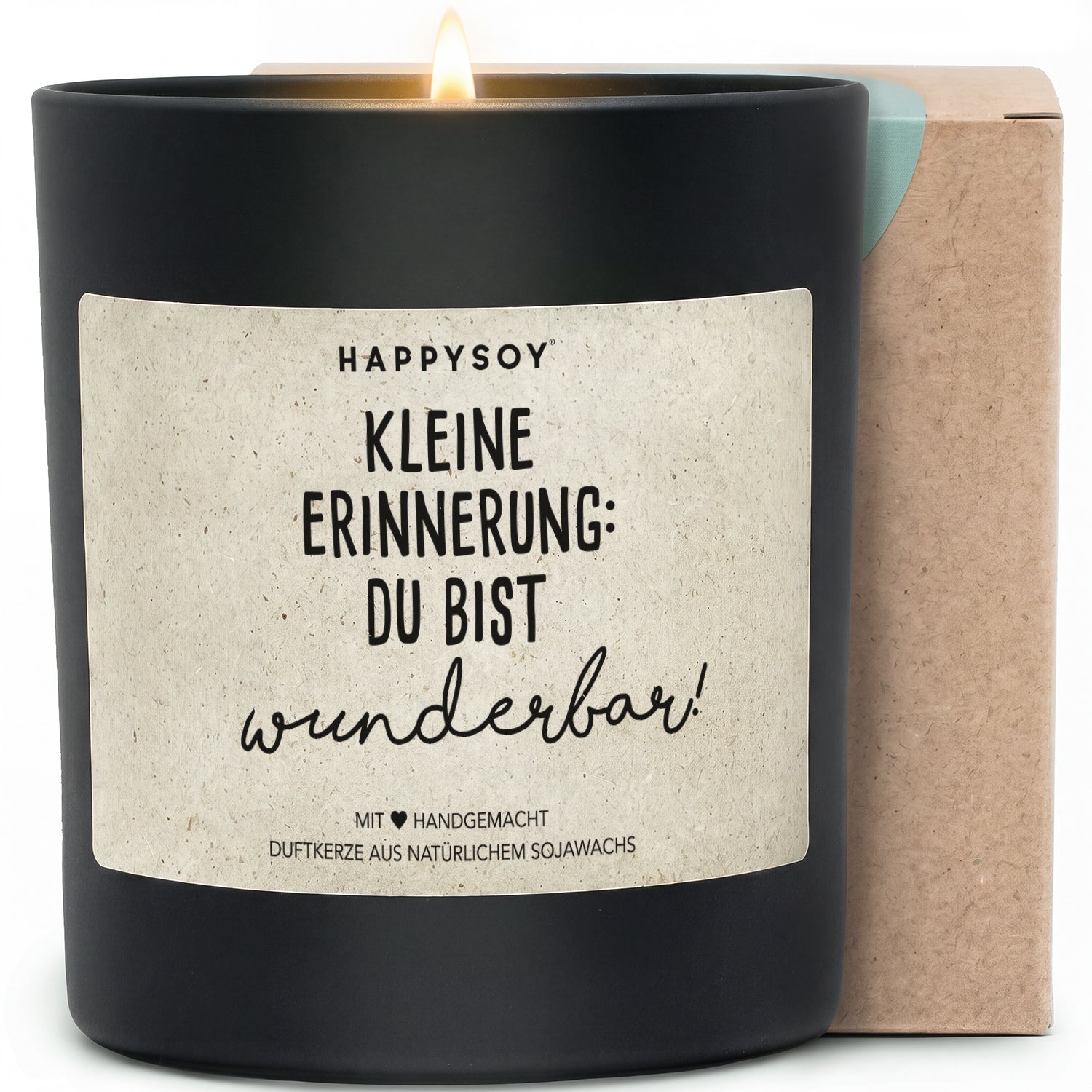 Duftkerze - Kleine Erinnerung: du bist wunderbar! - Happysoy®