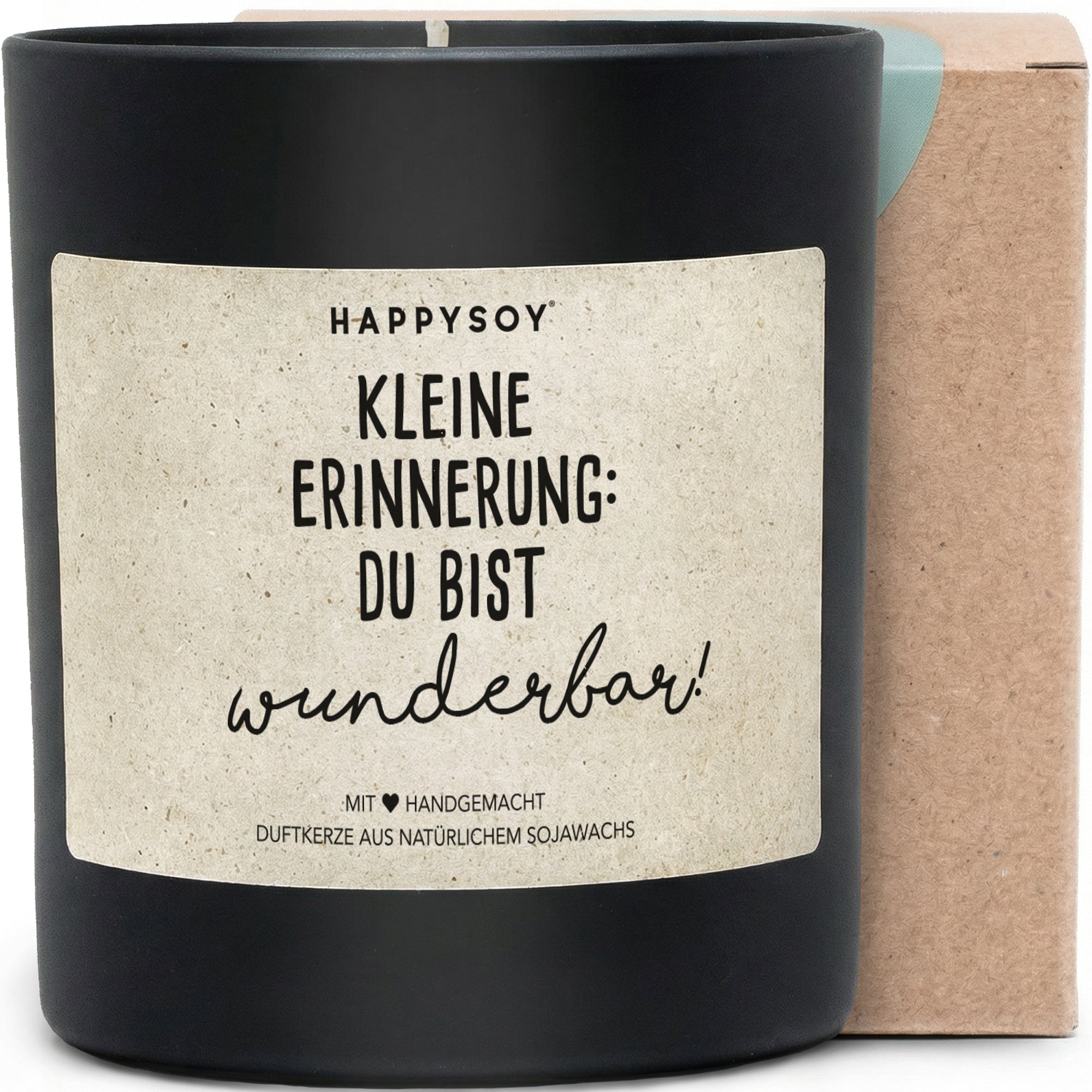 Duftkerze - Kleine Erinnerung: du bist wunderbar! - Happysoy®