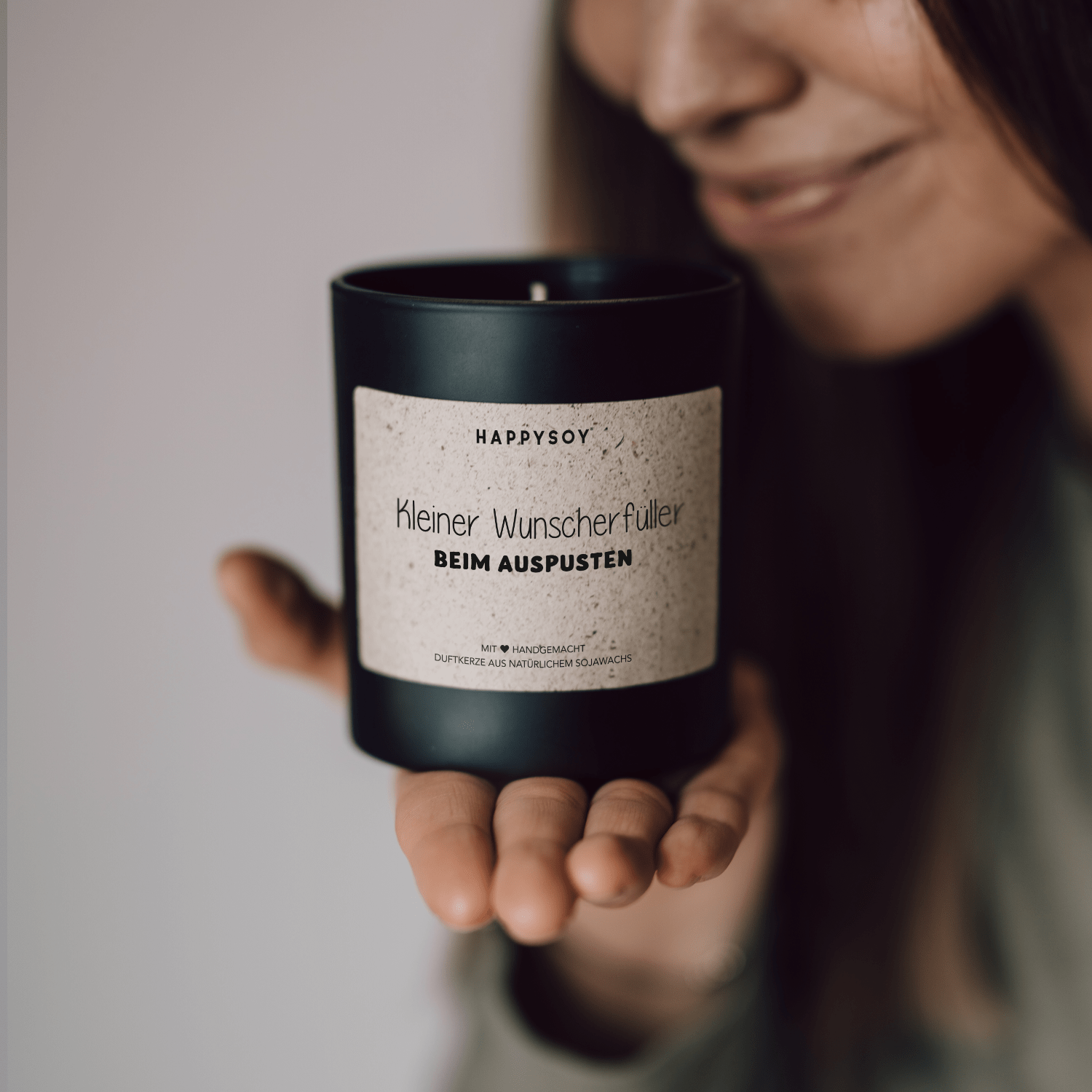 Duftkerze - Kleiner Wunscherfüller beim Auspusten - Happysoy®
