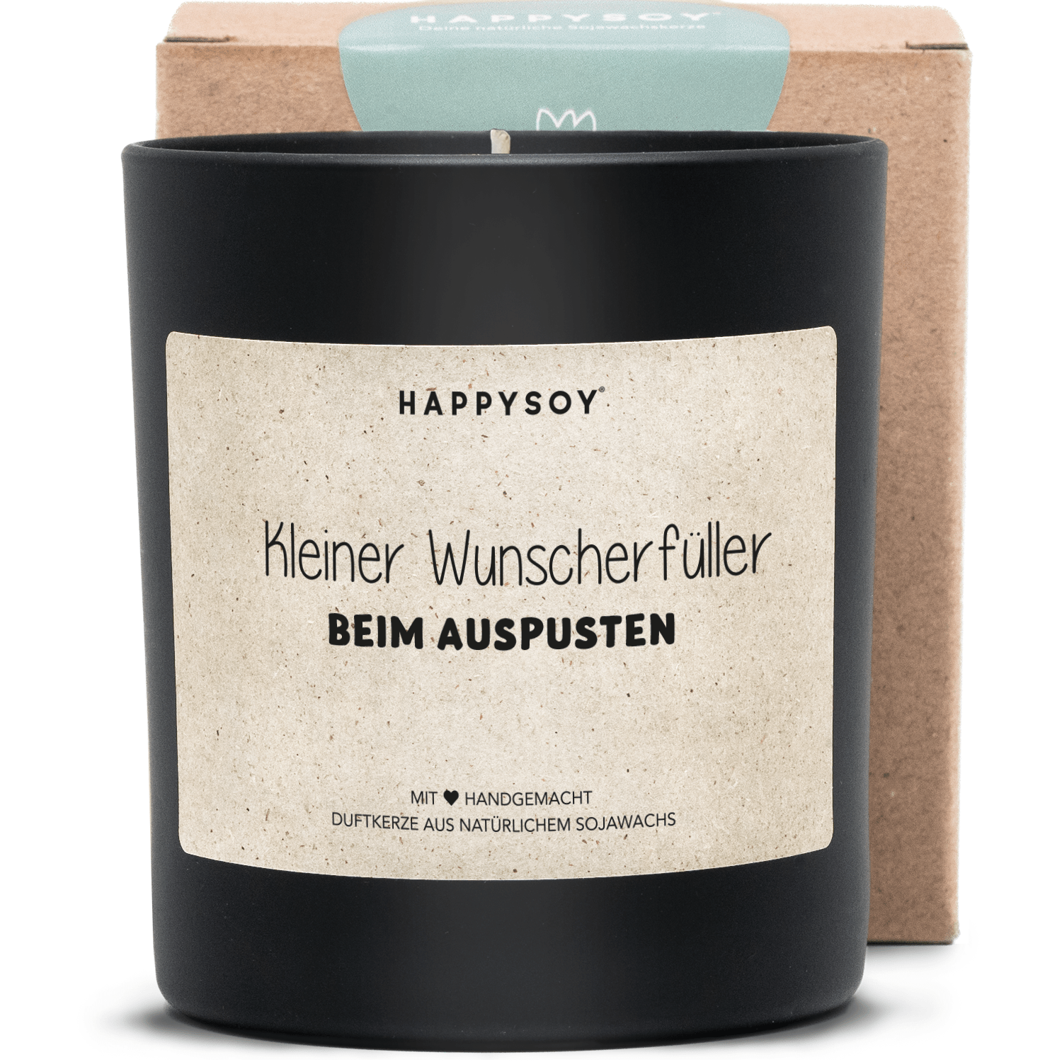 Duftkerze - Kleiner Wunscherfüller beim Auspusten - Happysoy®