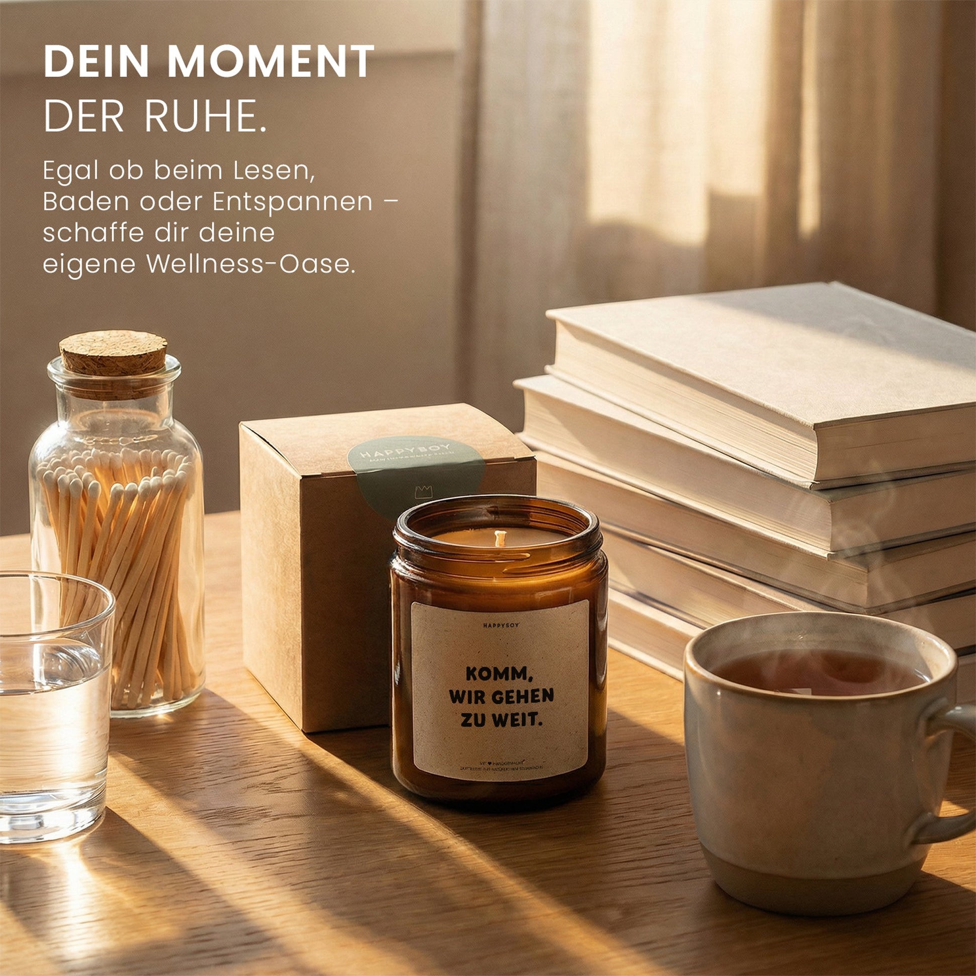 Duftkerze - Komm, wir gehen zu weit. - Happysoy®