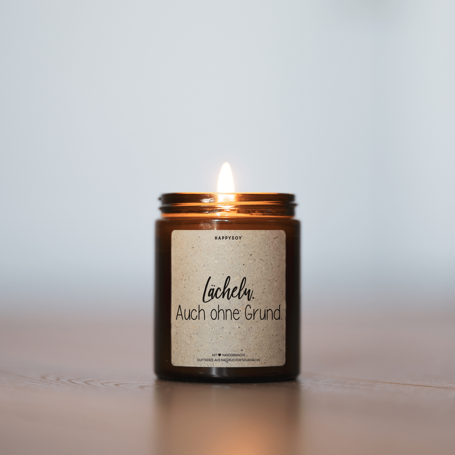 Duftkerze - Lächeln. Auch ohne Grund. - Happysoy®