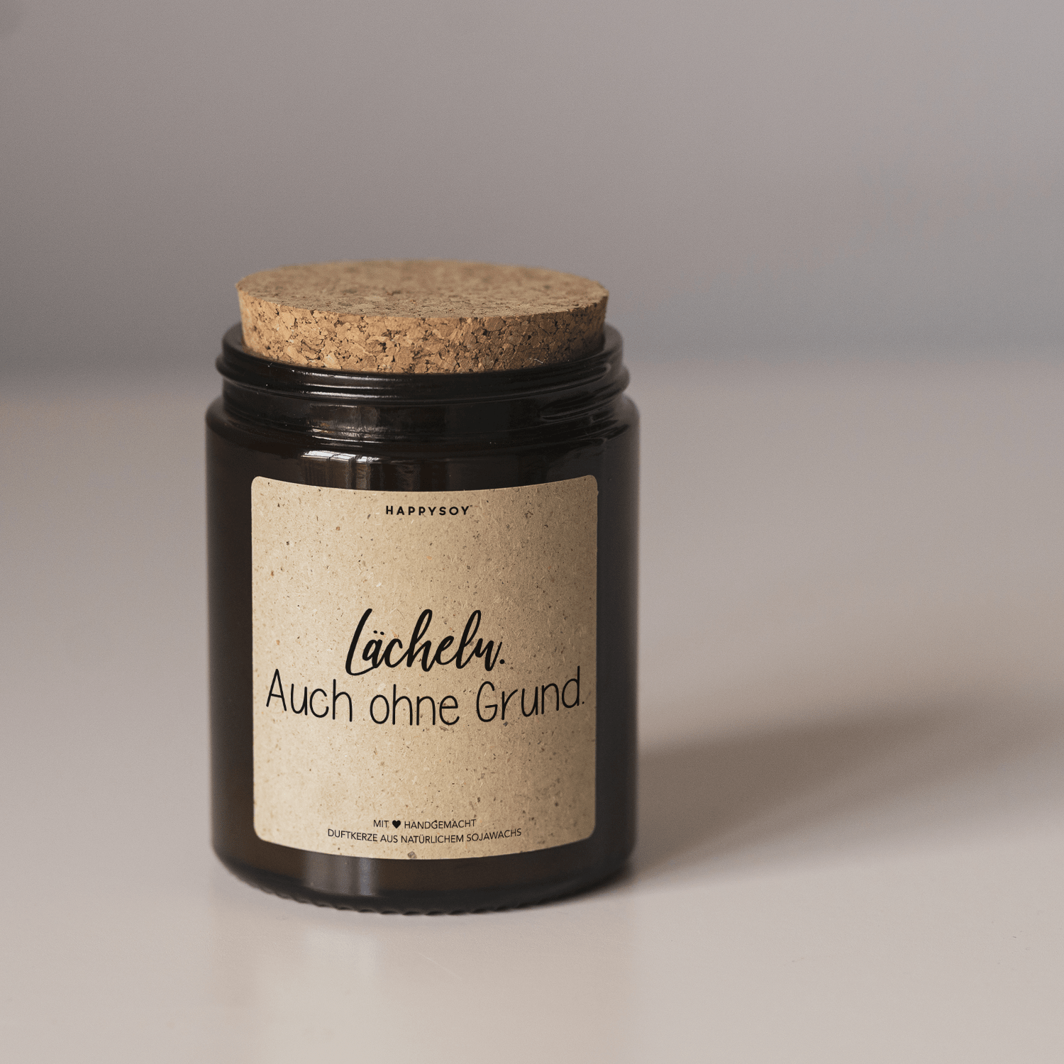 Duftkerze - Lächeln. Auch ohne Grund. - Happysoy®