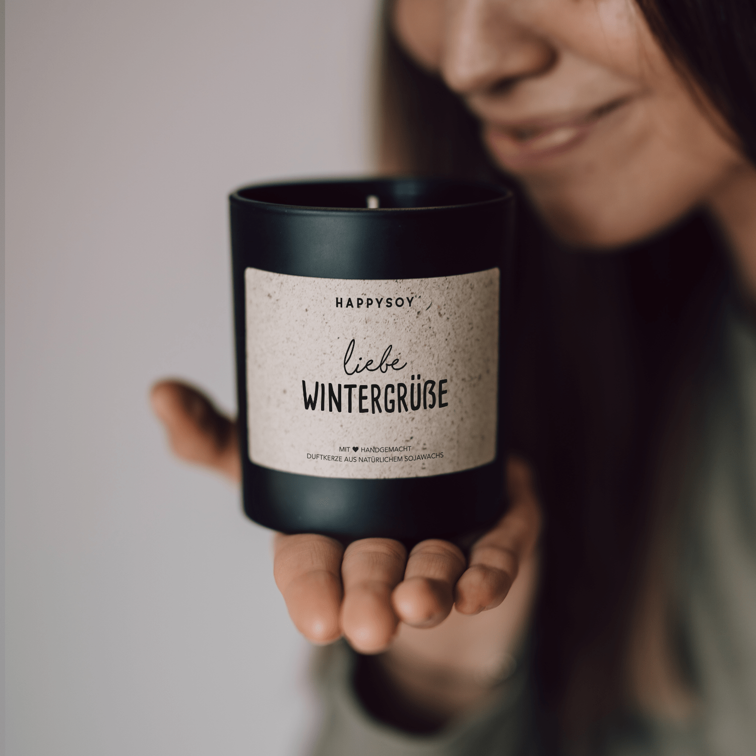 Duftkerze - liebe WINTERGRÜßE - Happysoy®