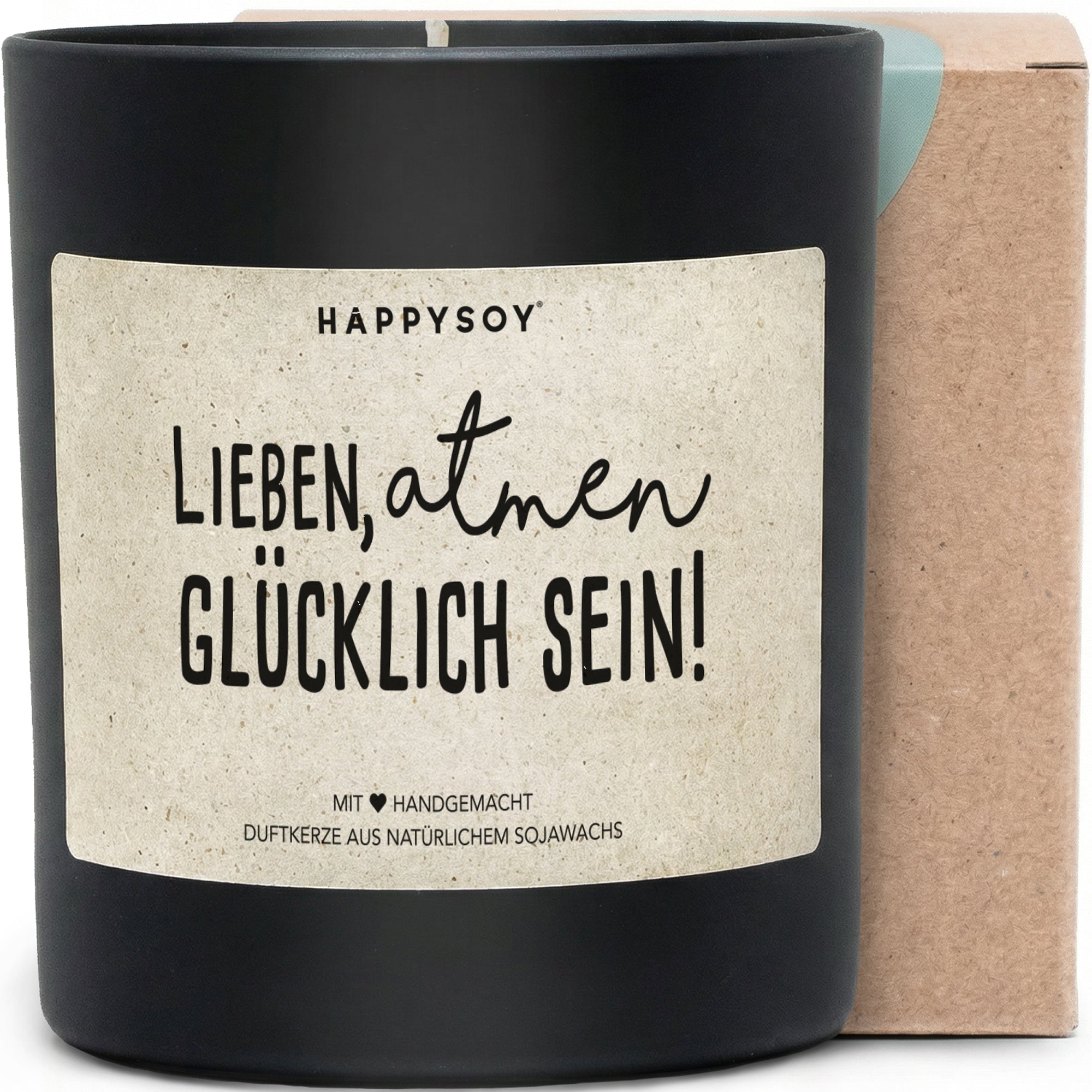 Duftkerze - Lieben, atmen, glücklich sein! - Happysoy®