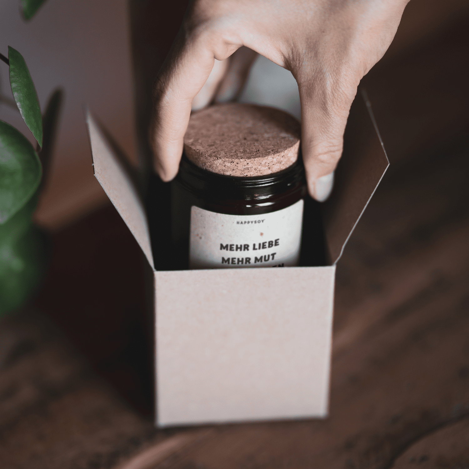 Duftkerze - mehr liebe, mehr mut, mehr frieden, mehr miteinander - Happysoy®