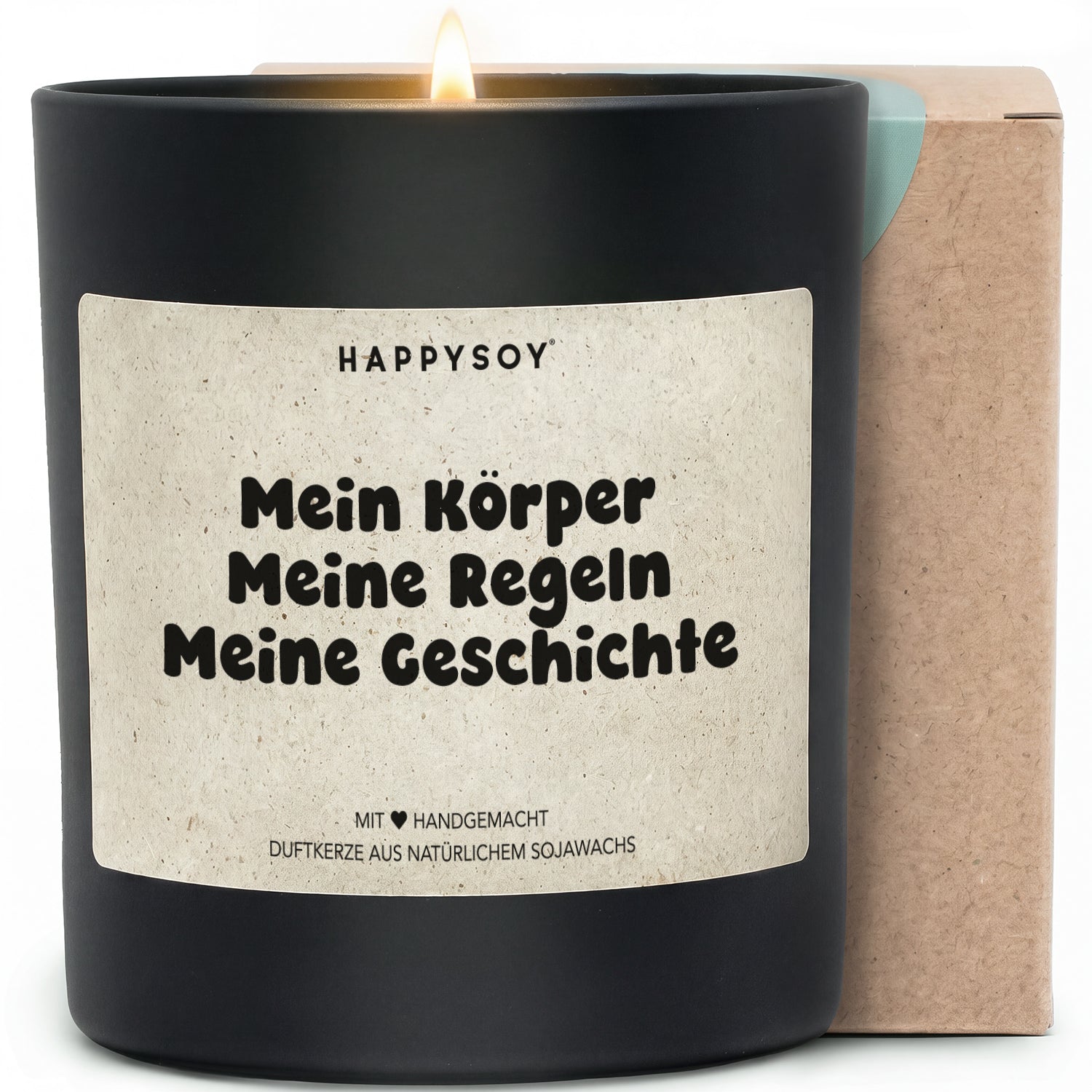Duftkerze - Mein Körper Meine Regeln Meine Geschichte - Happysoy®