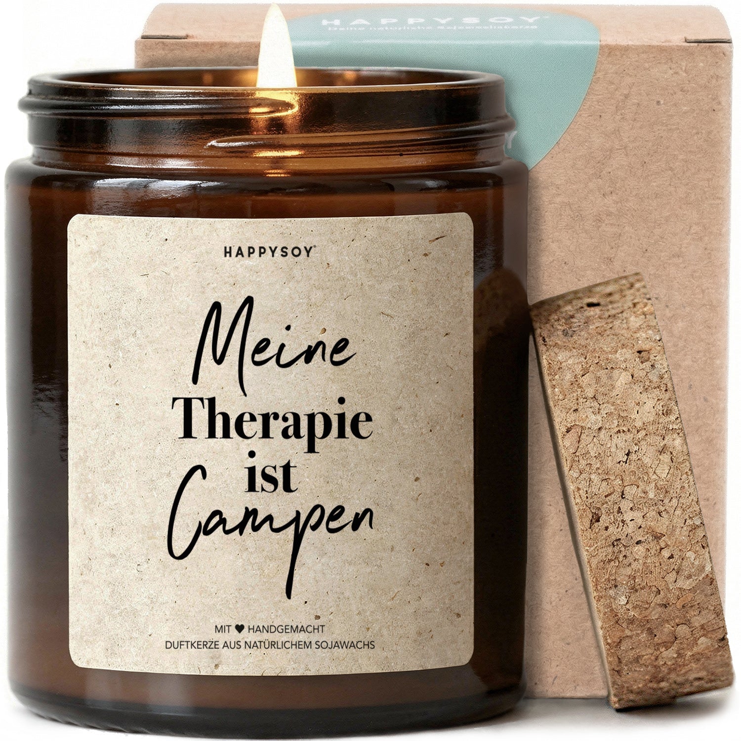 Duftkerze - Meine Therapie ist Campen - Happysoy®