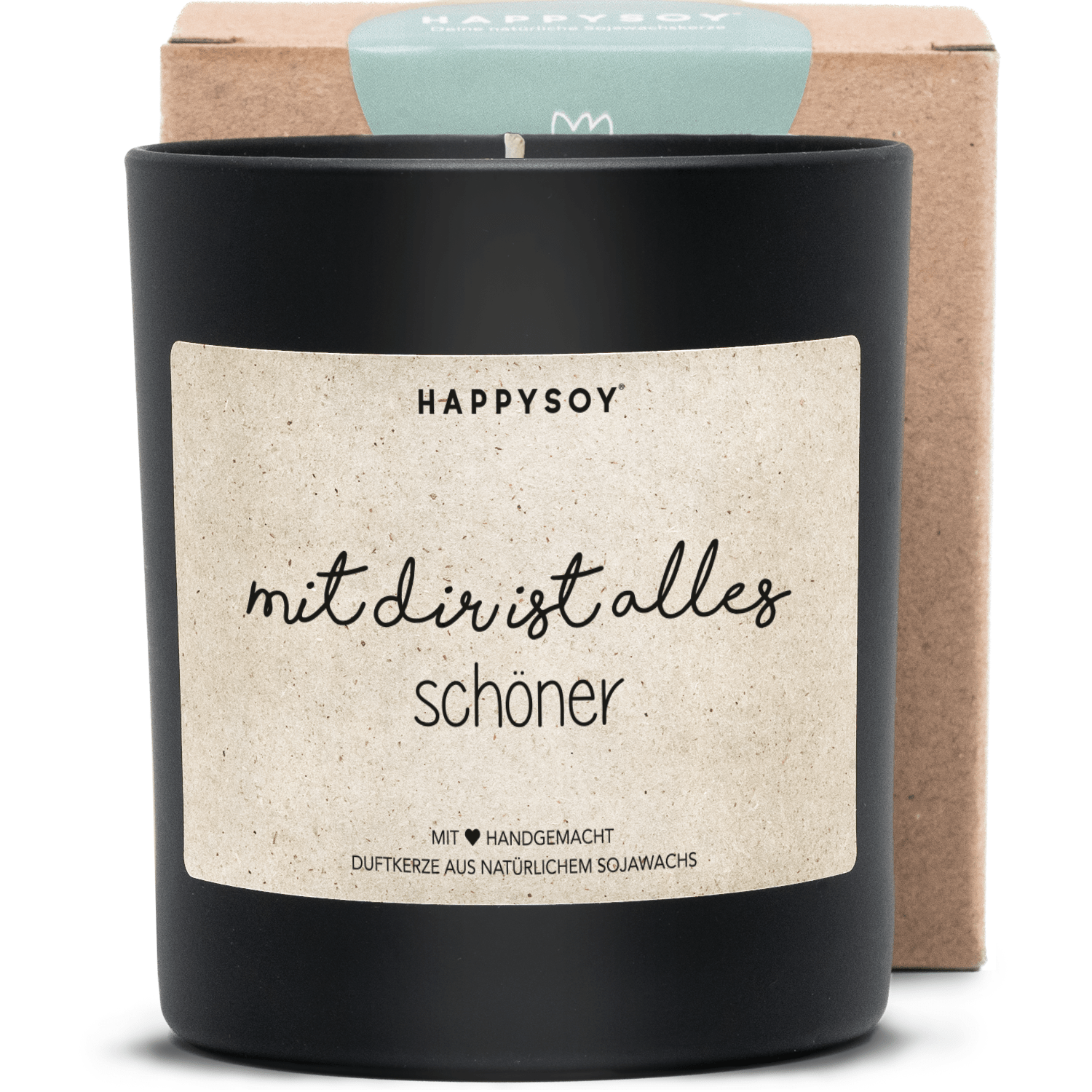 Duftkerze - mit dir ist alles schöner - Happysoy®
