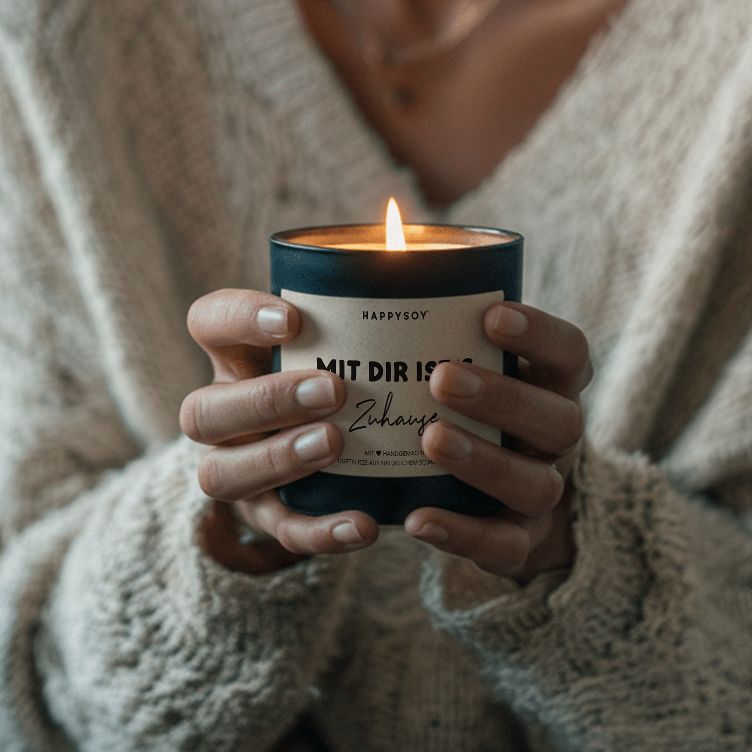 Duftkerze - MIT DIR IST’S Zuhause. - Happysoy®
