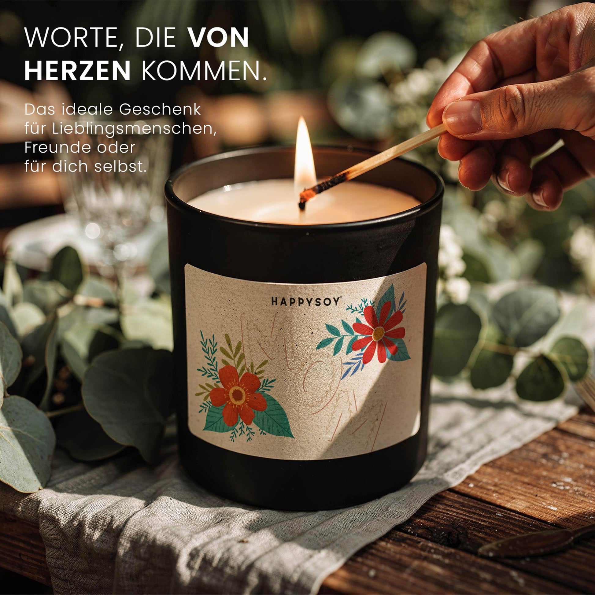 Duftkerze - Mom - Blumen - Happysoy®
