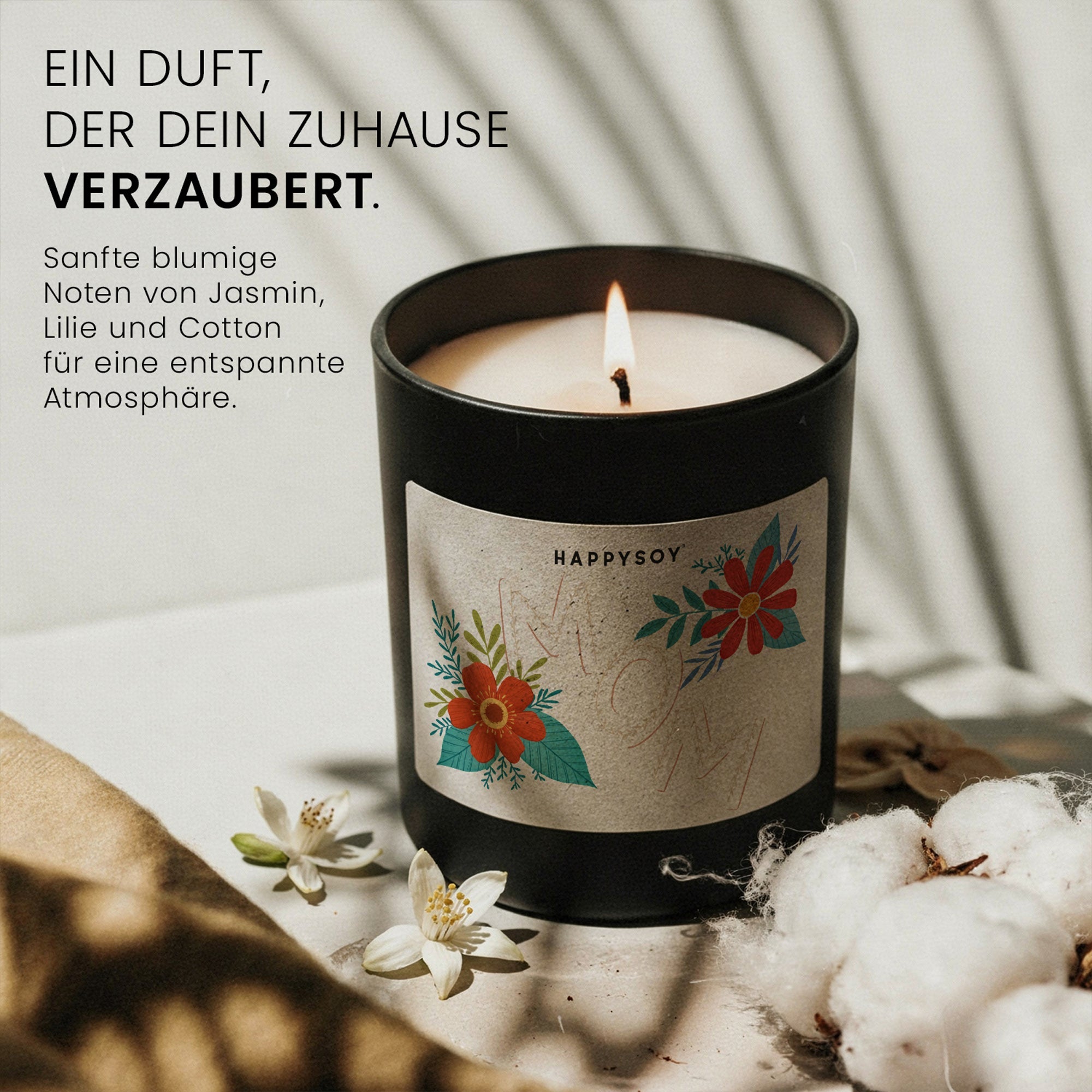 Duftkerze - Mom - Blumen - Happysoy®