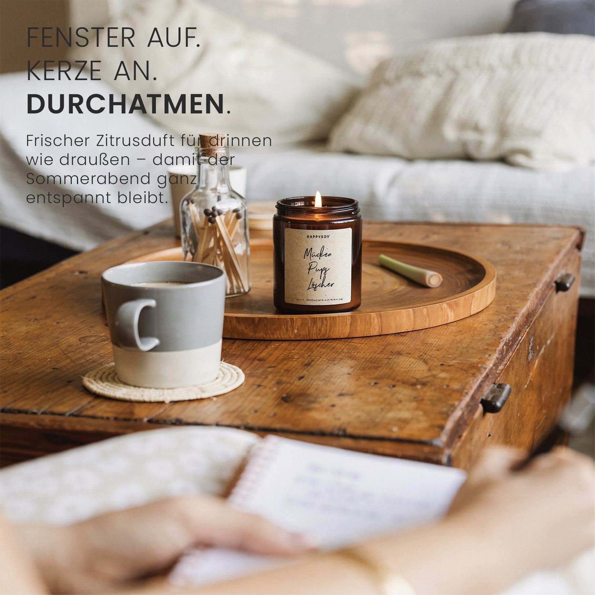Duftkerze - Mücken Pups Löscher - Happysoy®