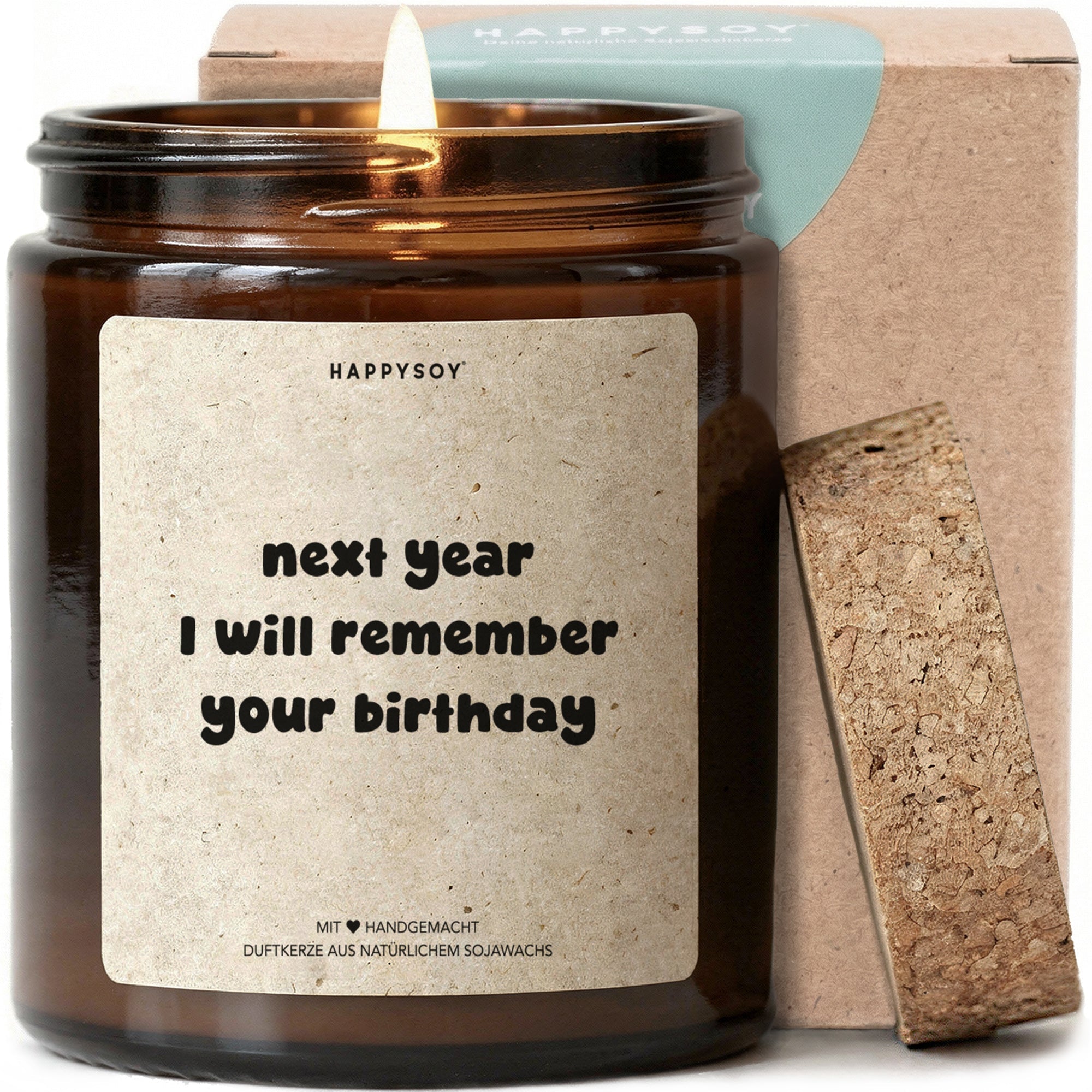 Duftkerze - next year your birthday I will remember - Happysoy®