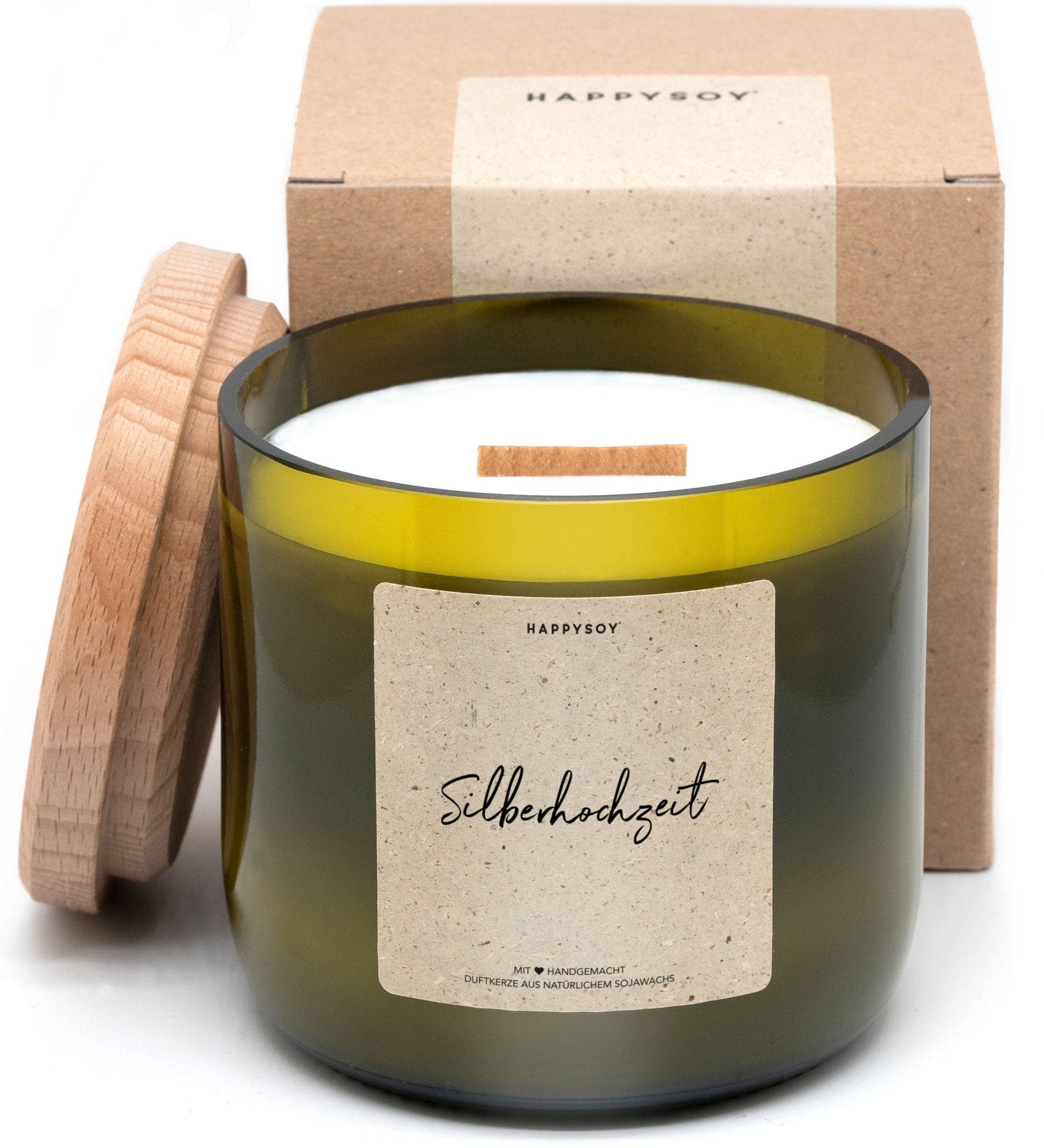 Duftkerze - Silberhochzeit - Happysoy®