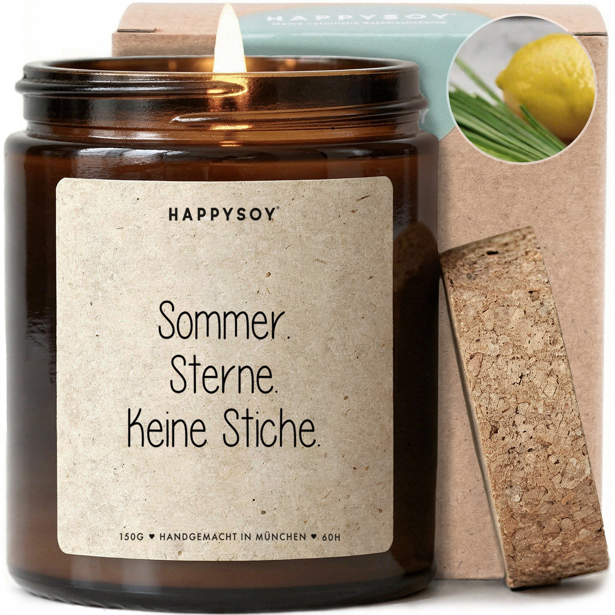 Duftkerze - Sommer. Sterne. Keine Stiche. - Happysoy®