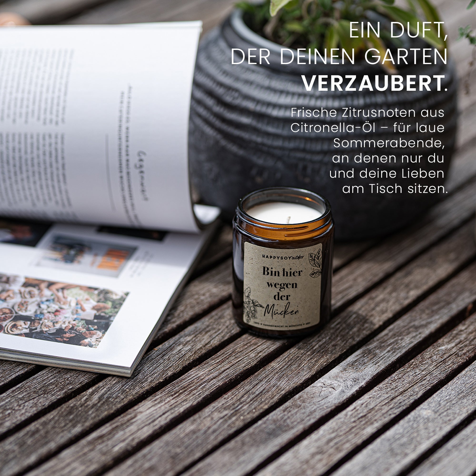 Duftkerze - Sommer. Sterne. Keine Stiche. - Happysoy®