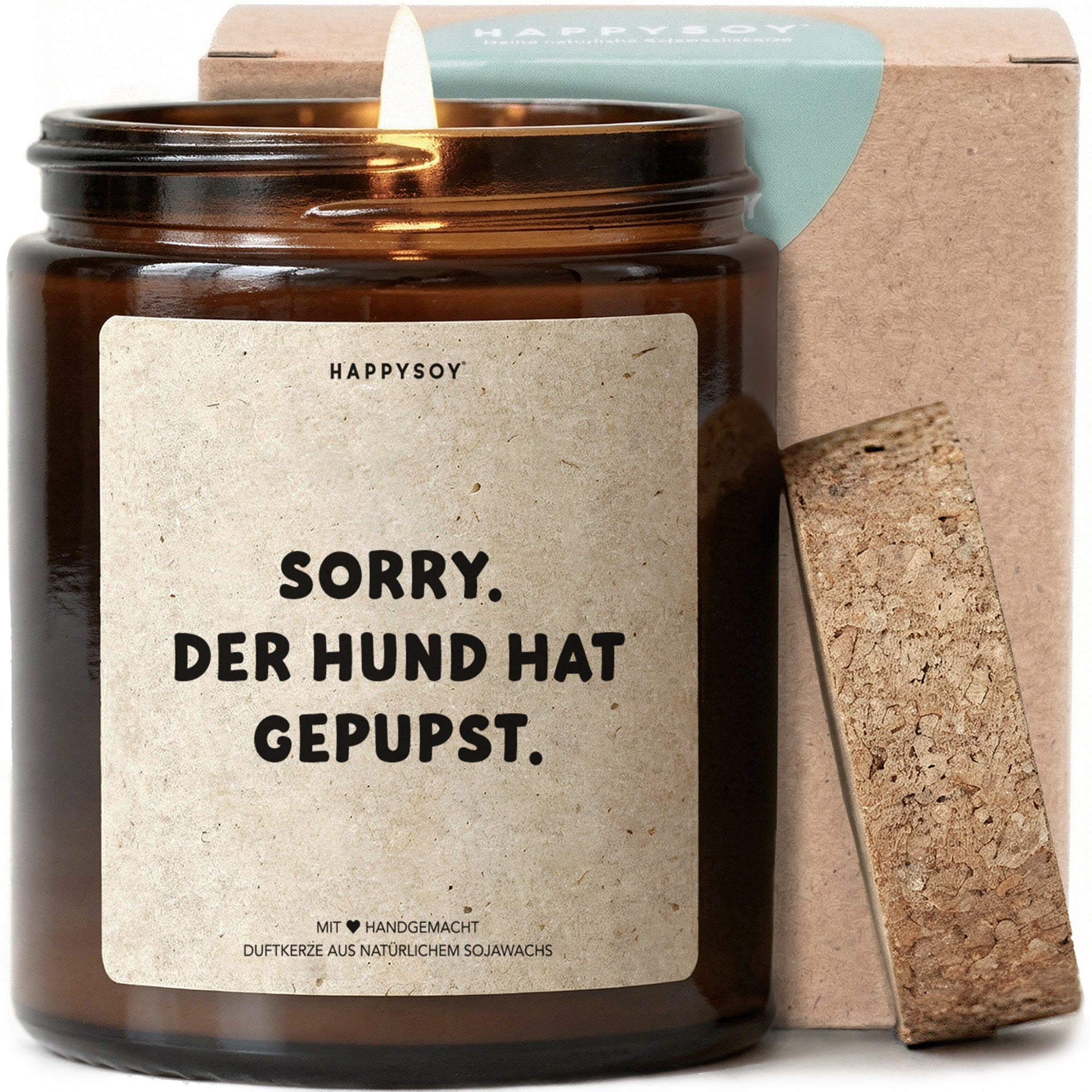 Duftkerze - SORRY. DER HUND hat gepupst. - Happysoy®