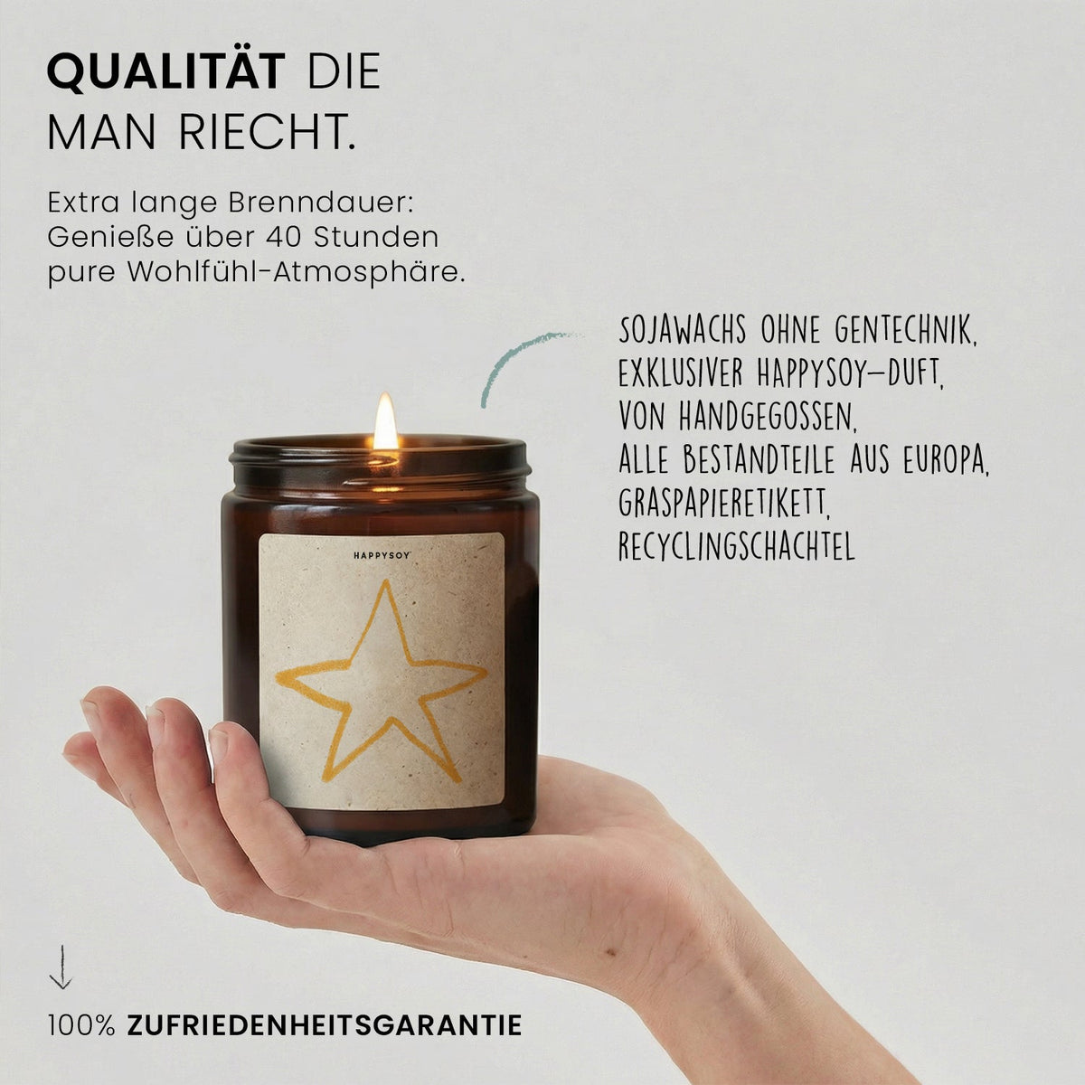 Duftkerze - Stern - Happysoy®