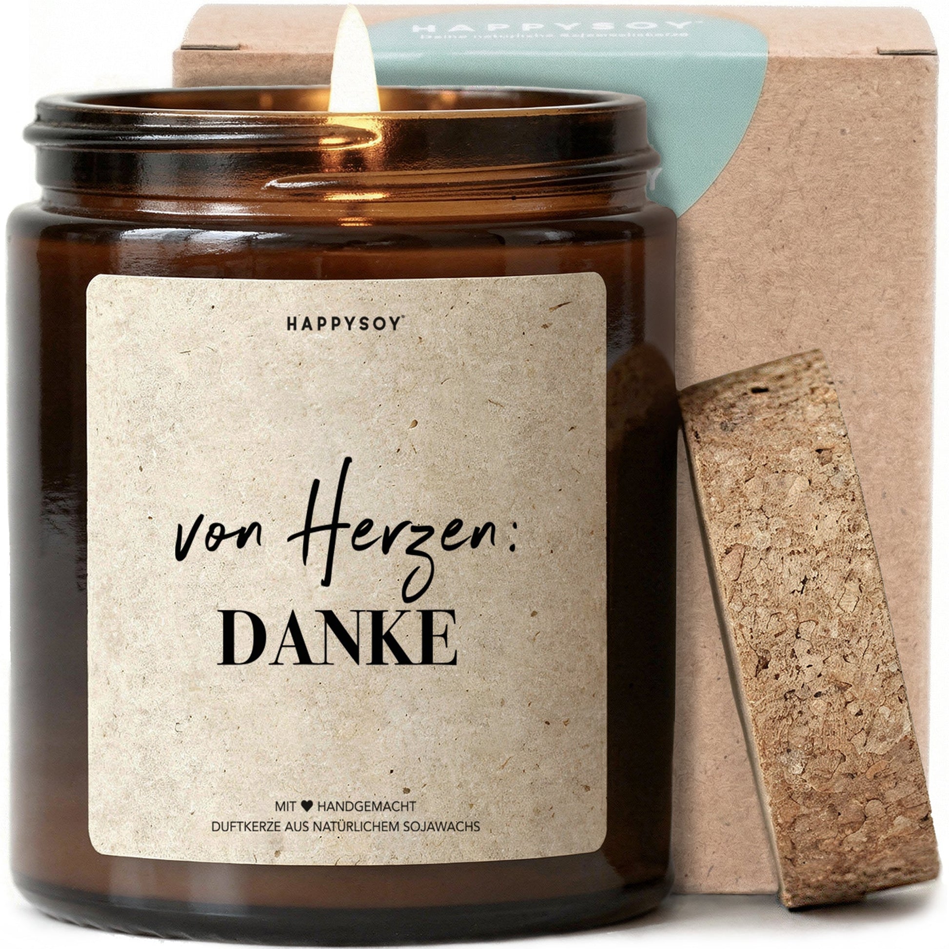Duftkerze - von Herzen Danke - Happysoy®
