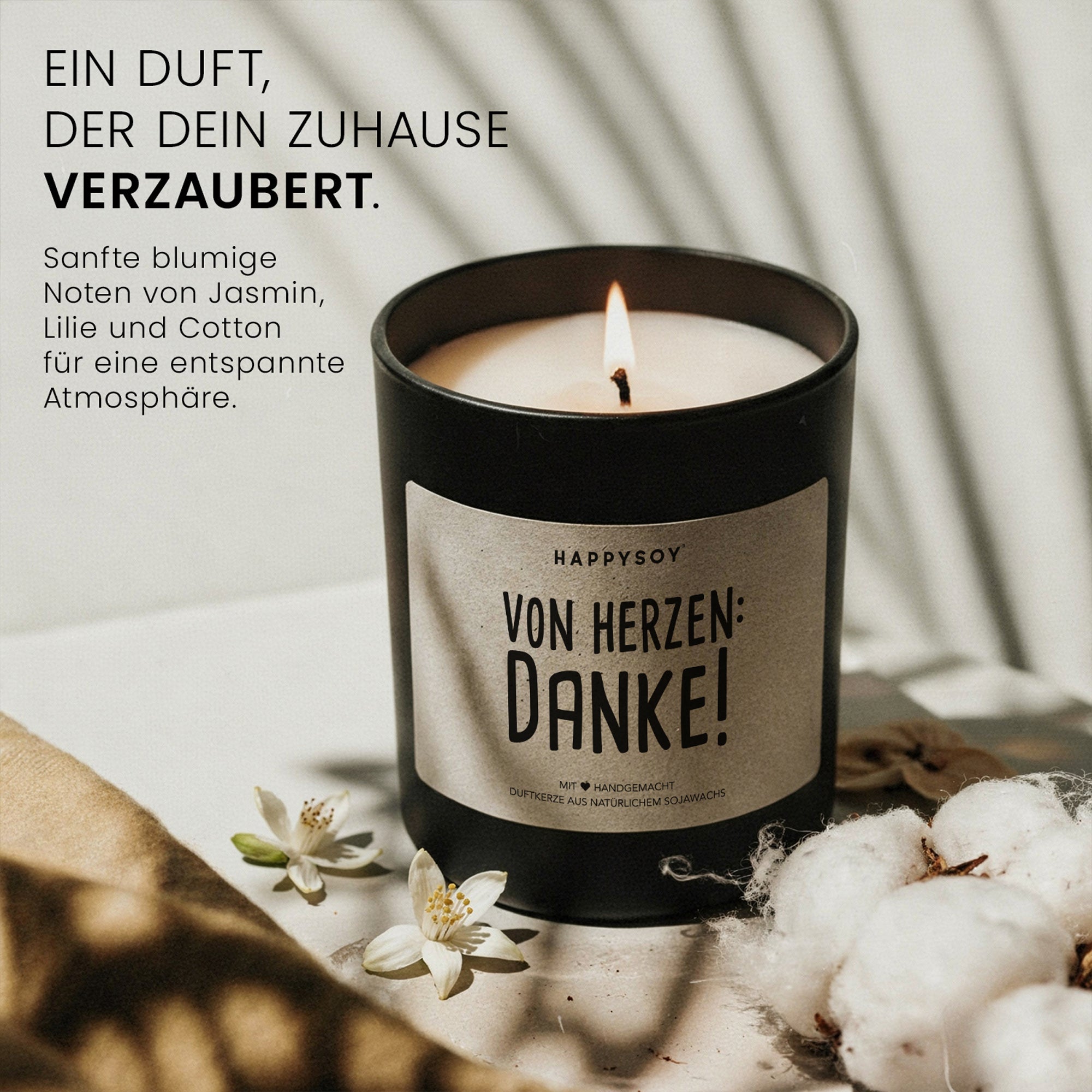 Duftkerze - Von Herzen: Danke! - Happysoy®