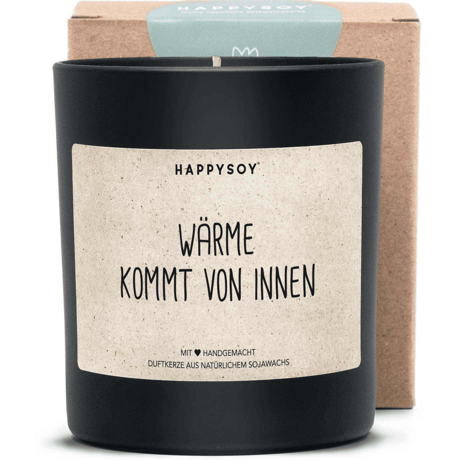 Duftkerze - wärme kommt von innen - Happysoy®