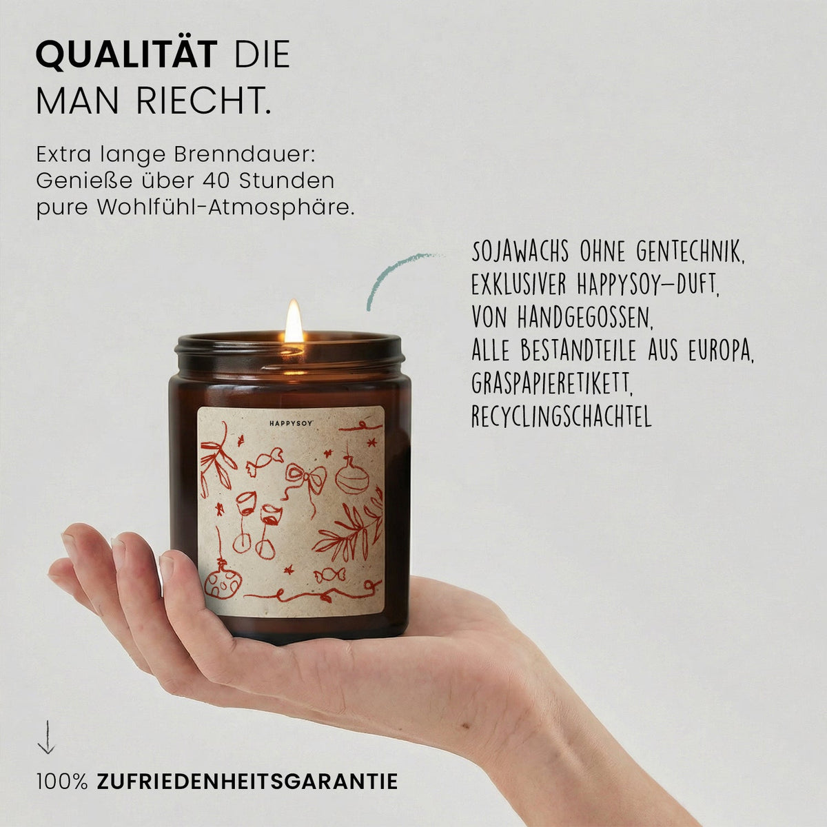 Duftkerze - Weihnachten feiern - Happysoy®