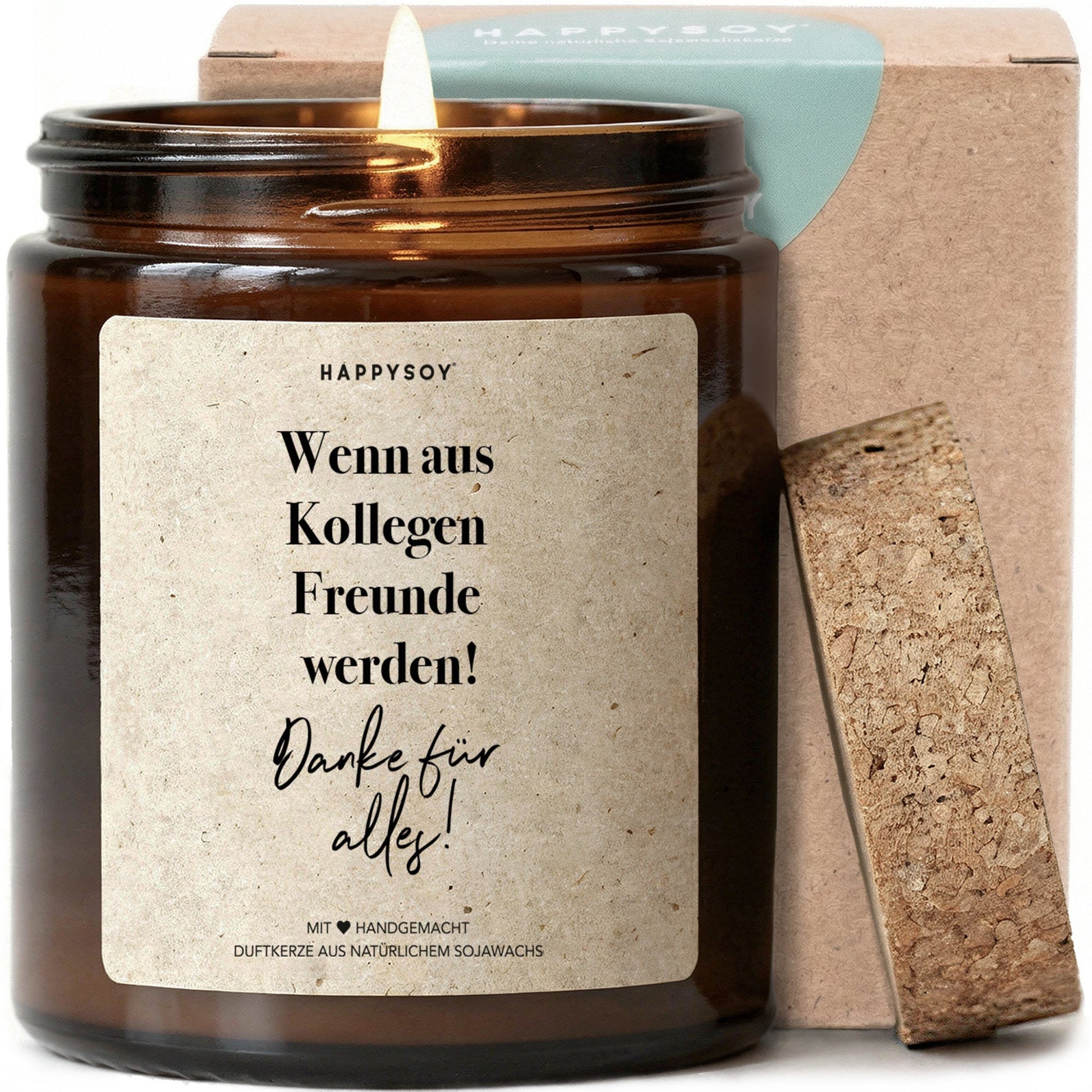 Duftkerze - Wenn aus Kollegen Freunde werden ! Danke für alles! - Happysoy®