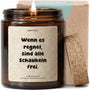 Duftkerze - Wenn es regnet, sind alle Schaukeln frei. - Happysoy®