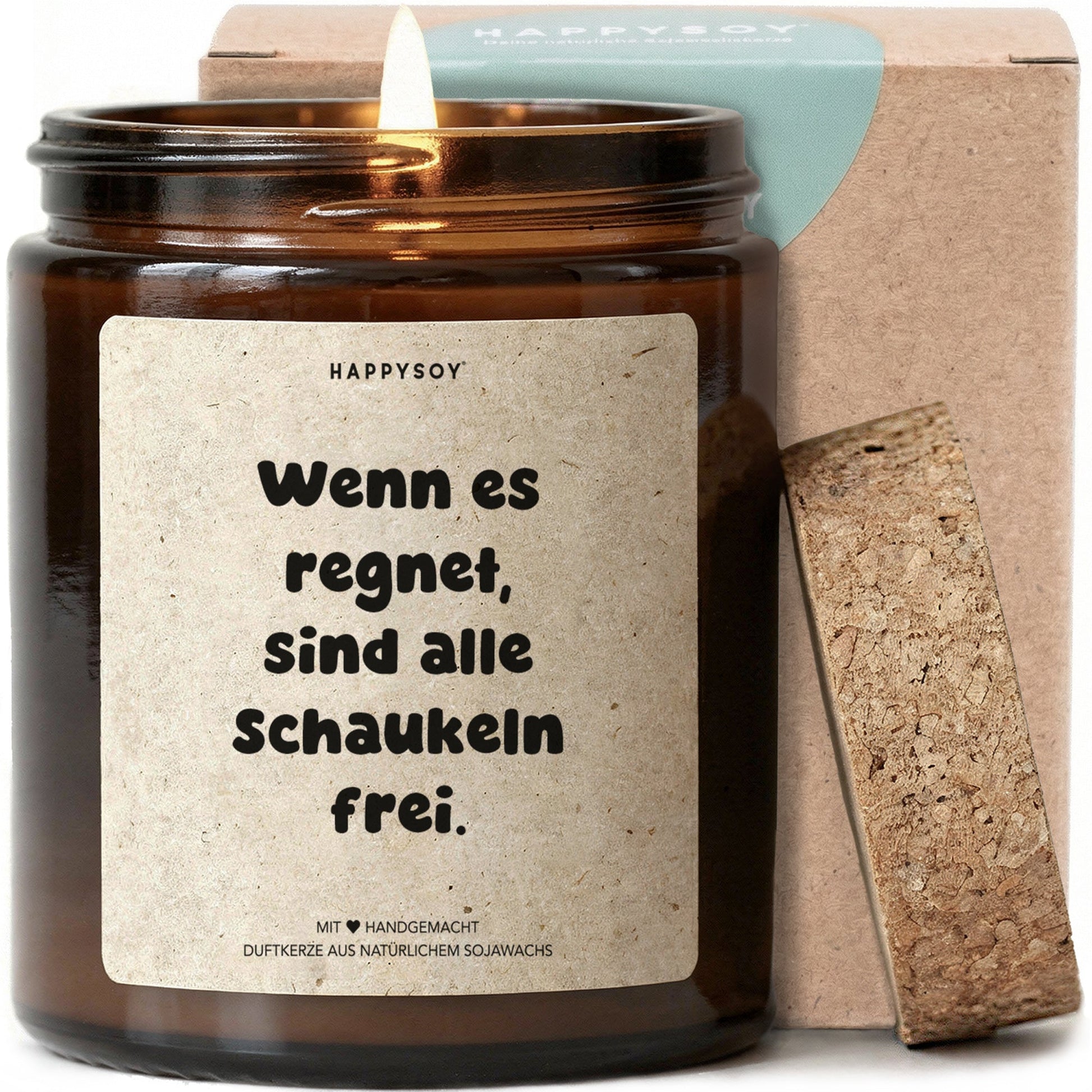 Duftkerze - Wenn es Schaukeln regnet, sind alle frei. - Happysoy®