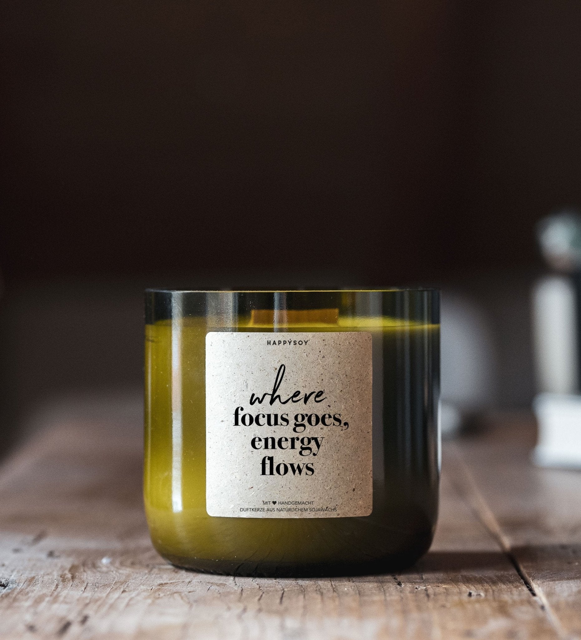Duftkerze - Where focus goes, Energy flows - Happysoy®