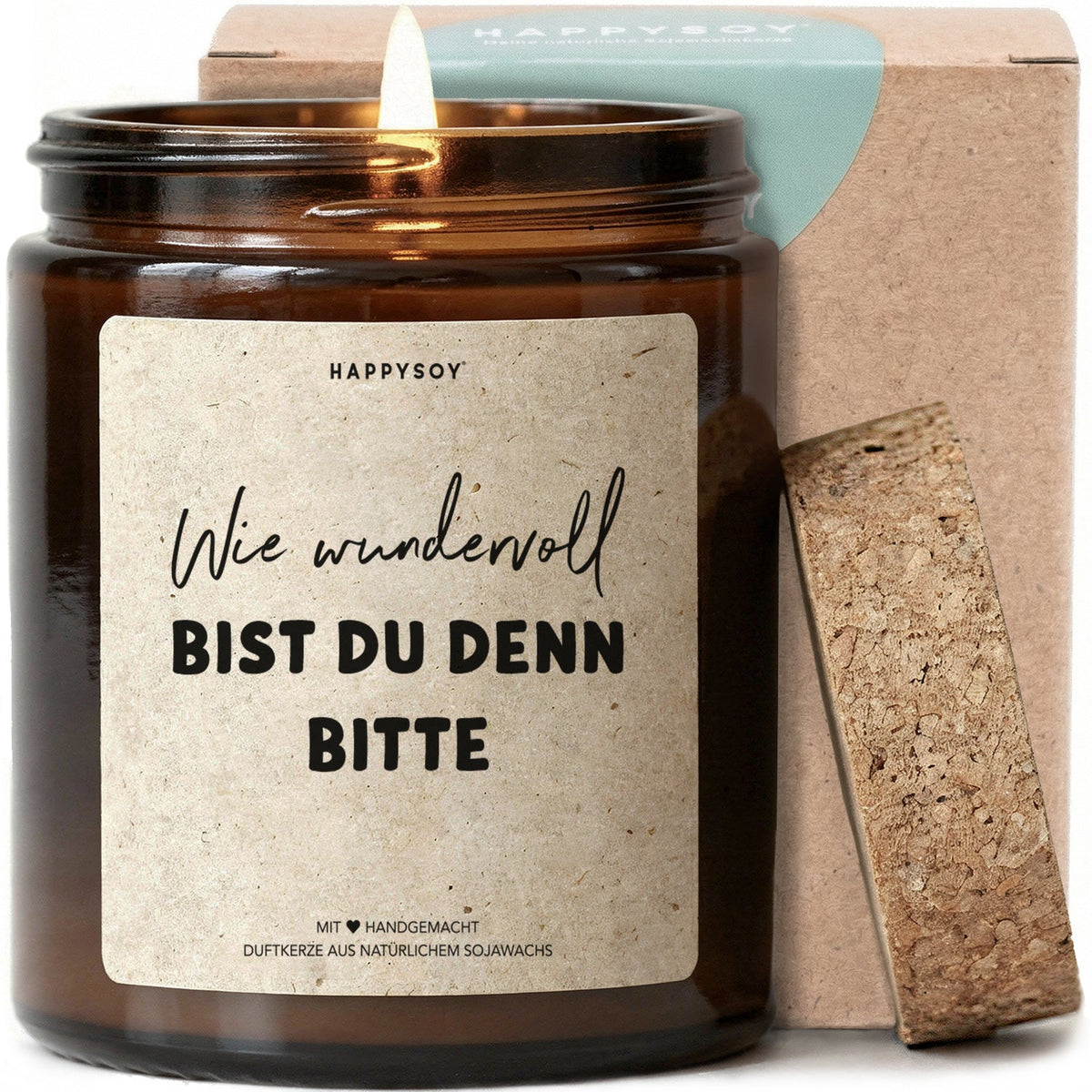 Duftkerze - Wie wundervoll bist du denn bitte - Happysoy®