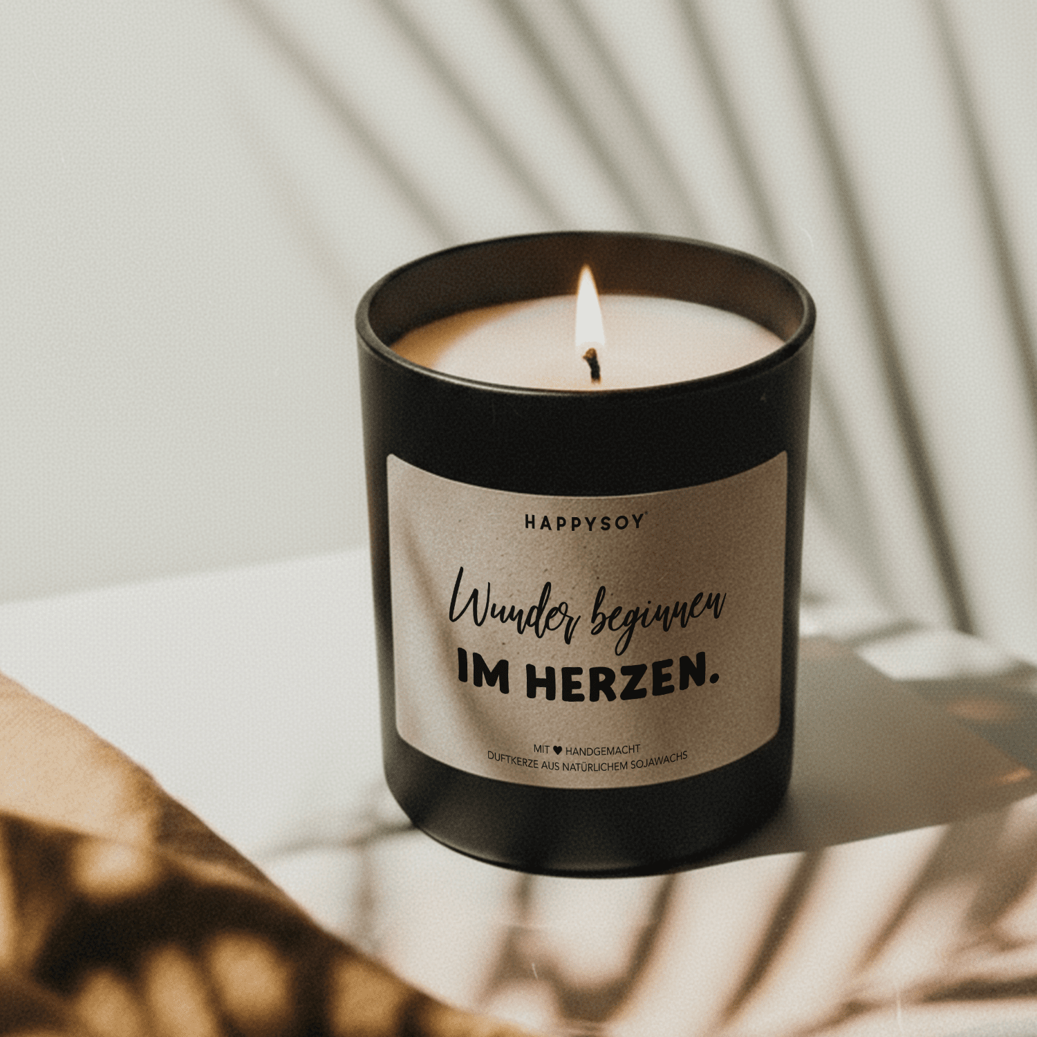 Duftkerze - Wunder beginnen im Herzen. - Happysoy®