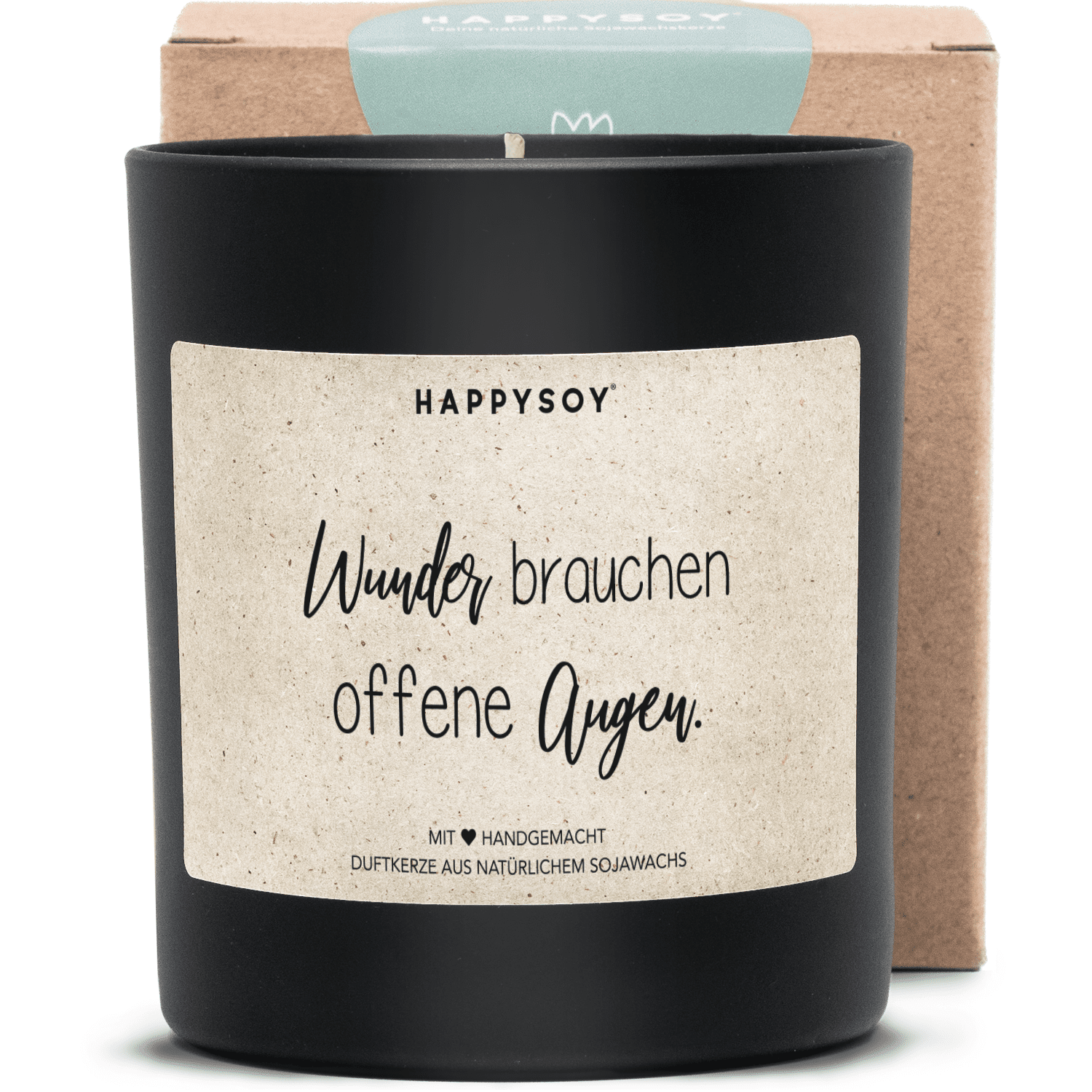 Duftkerze - Wunder brauchen offene Augen. - Happysoy®