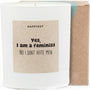 Duftkerze - Yes, I am a feminist - No I dont hate men - Happysoy®