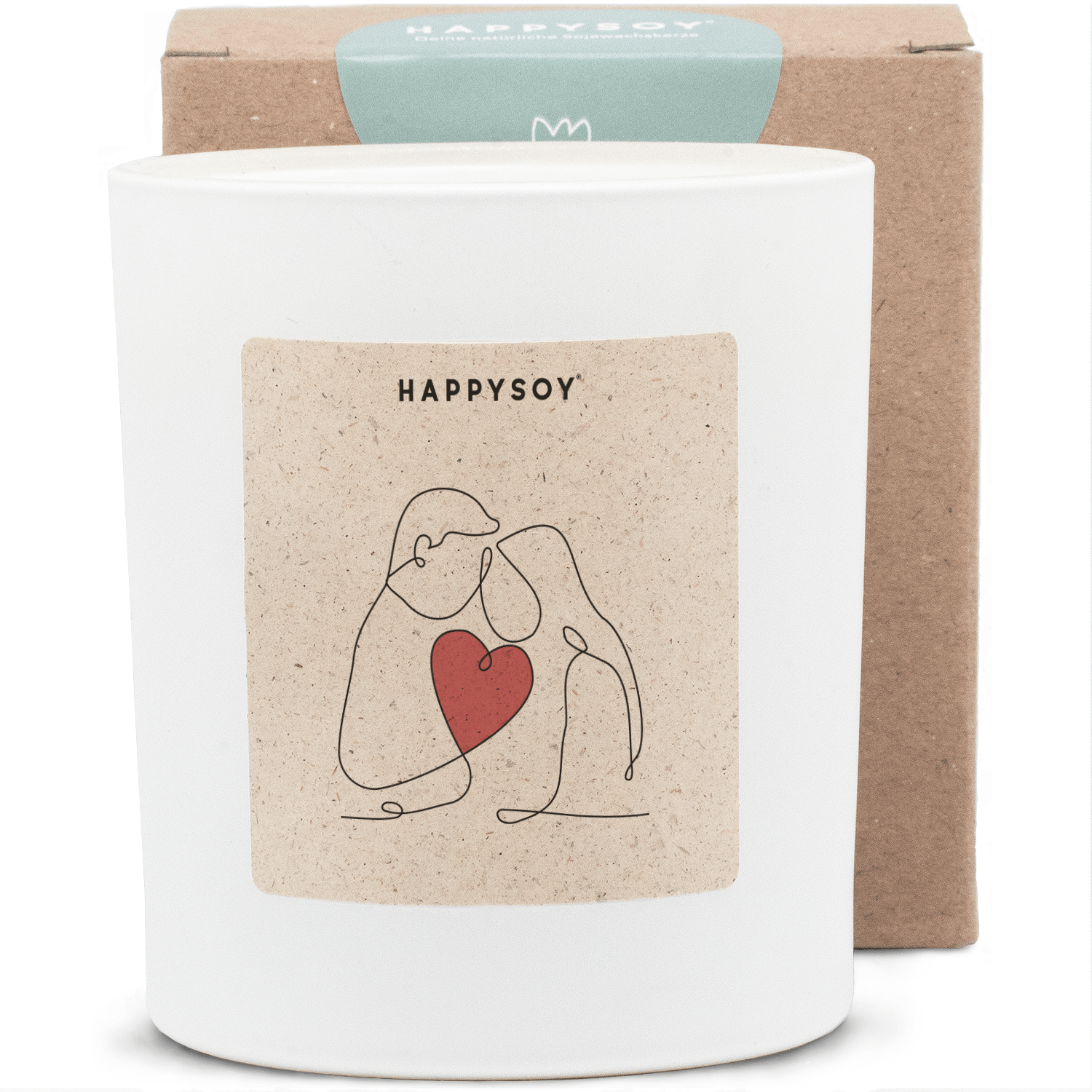 Duftkerze - You & Me mit Herz - Happysoy®
