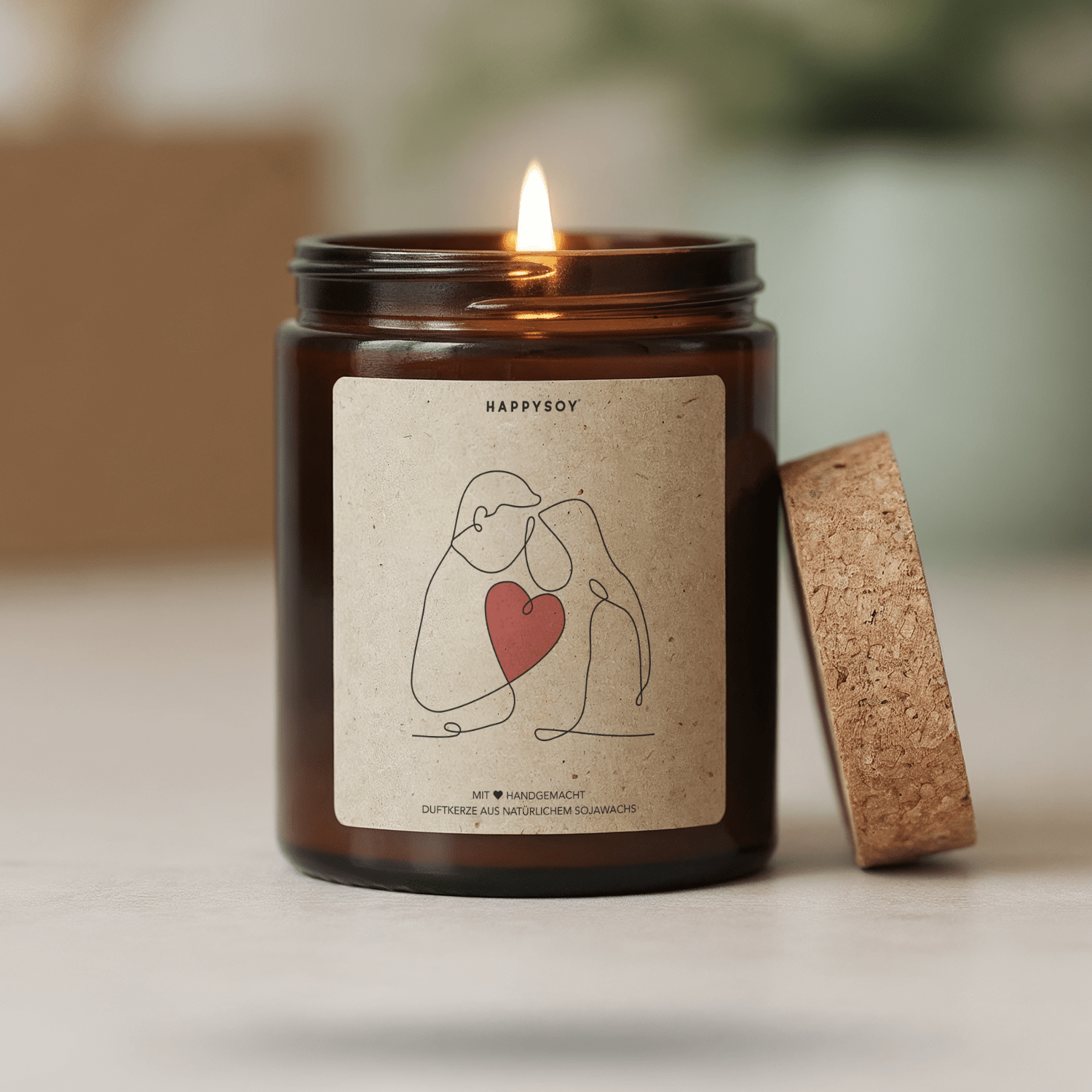 Duftkerze - You & Me mit Herz - Happysoy®