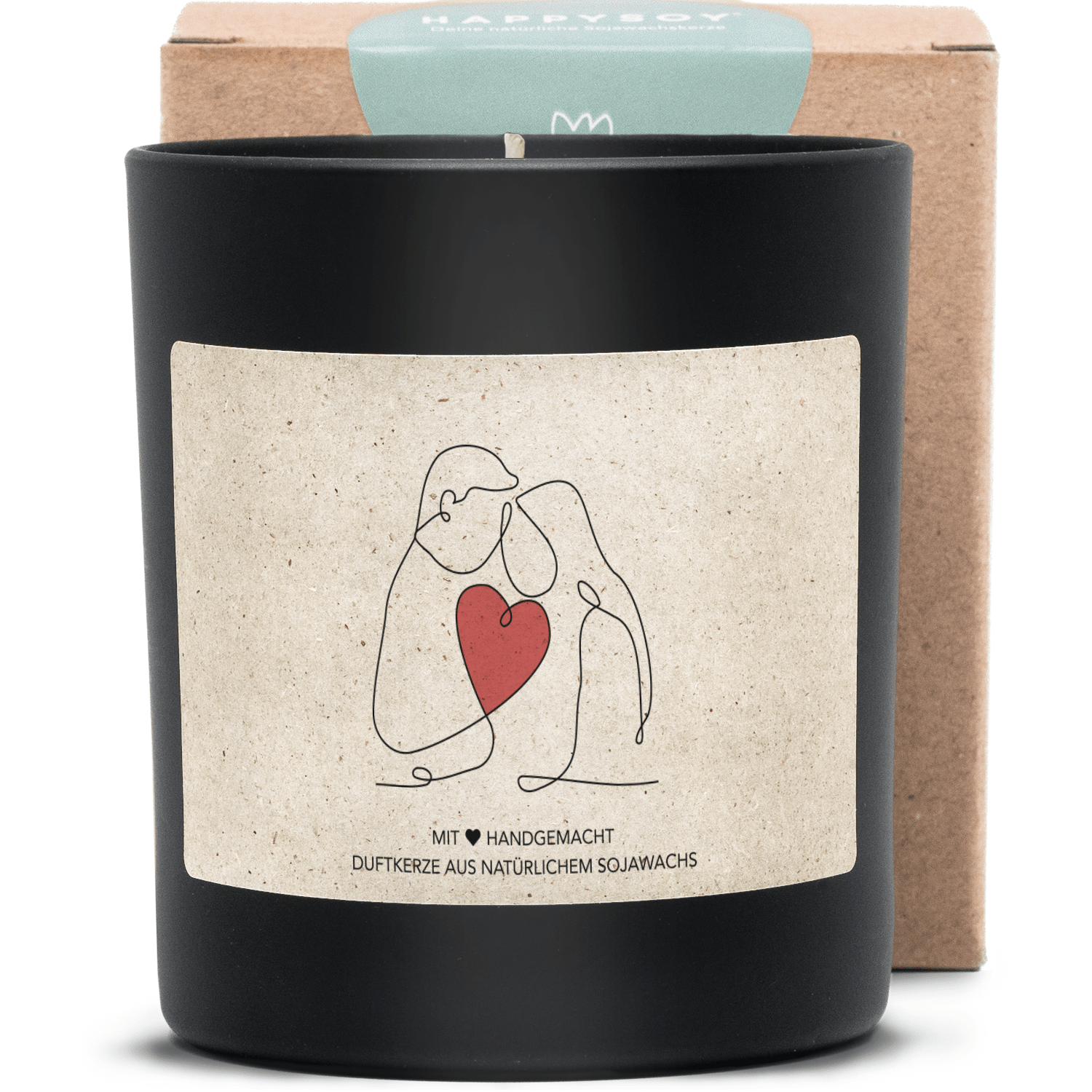 Duftkerze - You & Me mit Herz - Happysoy®